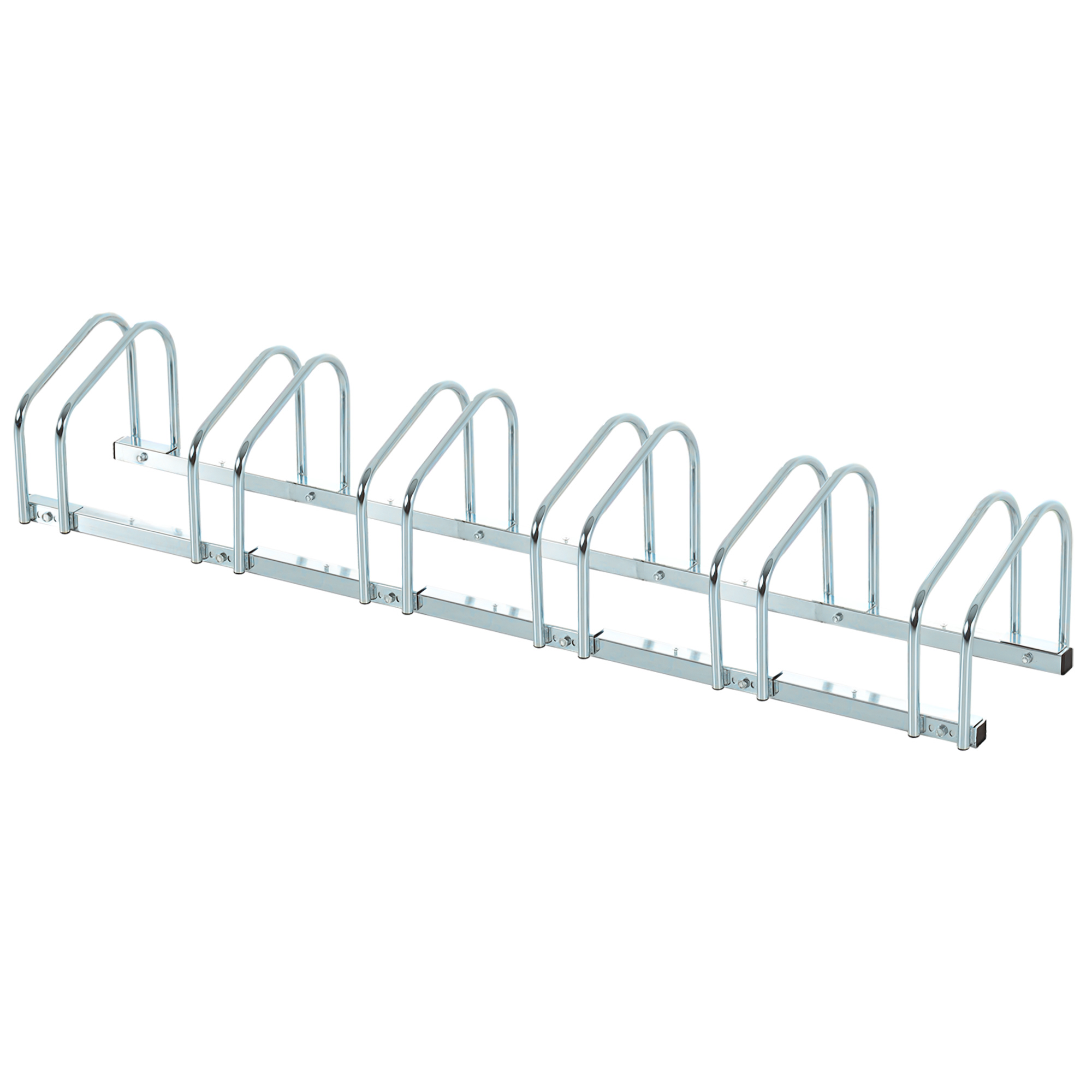 Fahrradständer für 6 Fahrräder wetterfest Wand- oder Bodenmontage Stahl 179 x 33 x 27cm Fahrradständer für 6 Fahrräder wetterfest Wand- oder Bodenmontage Stahl 179 x 33 x 27cm