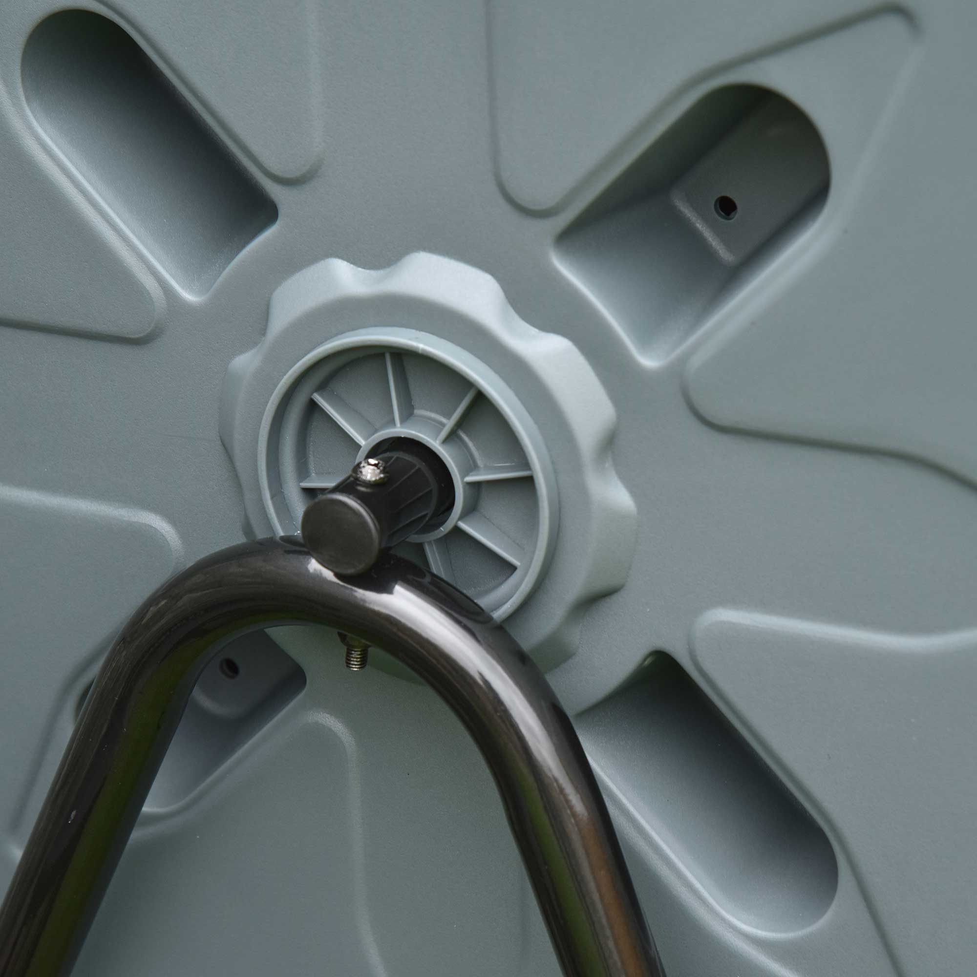 Kompostbehälter mit 2 Behältern, 160 L Fassungsvermögen, drehbar, 71 cm x 65 cm x 96 cm, Grau + Grün + Schwarz