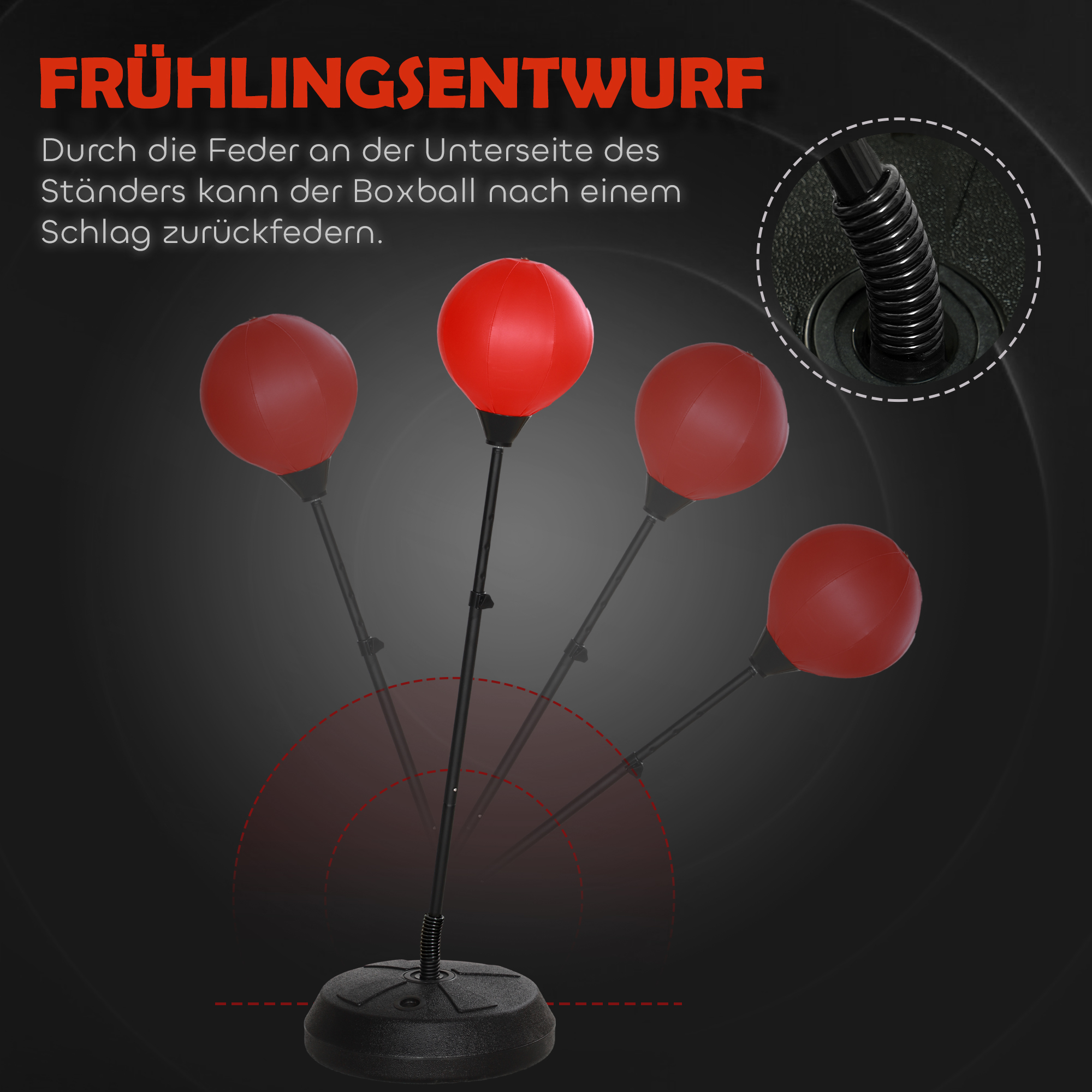 Boxsack für Kinder im Alter von 5-10 Jahren, mit Boxhandschuhen, höhenverstellbar