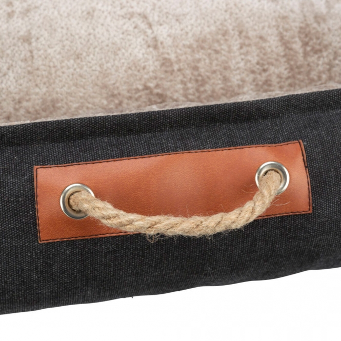 Trixie BE NORDIC Bett Föhr - schwarz/sand - 80 × 60 cm