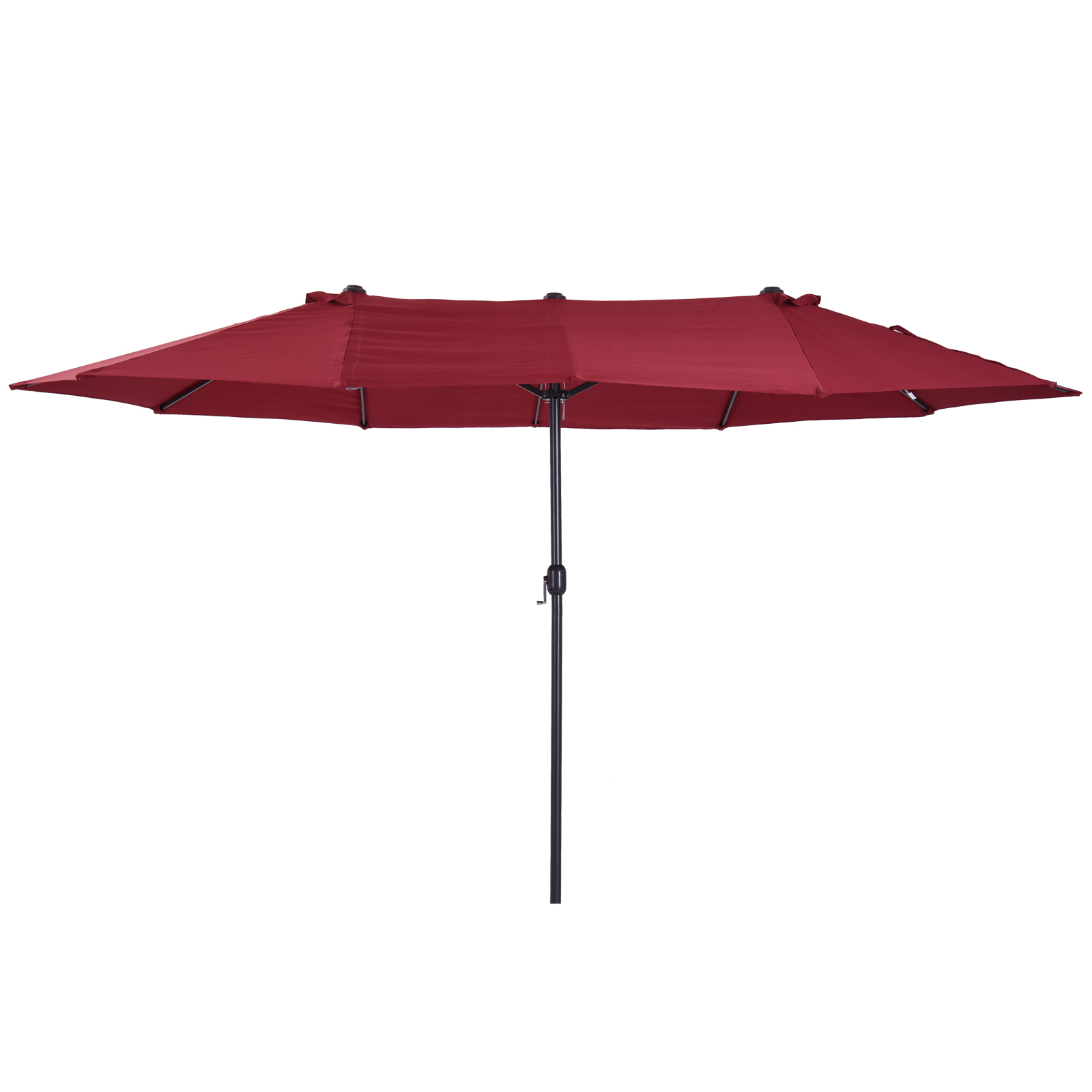 Doppelsonnenschirm 455 x 270 cm Gartenschirm mit Handkurbel oval stabil Metallstange Marktschirm Doppelsonnenschirm Terrassenschirm Sonnenschutz für Strand Balkon Terrasse Garten Weinrot Doppelsonnenschirm 455 x 270 cm Gartenschirm mit Handkurbel oval stabil Metallstange Marktschirm Doppelsonnenschirm Terrassenschirm Sonnenschutz für Strand Balkon Terrasse Garten Weinrot