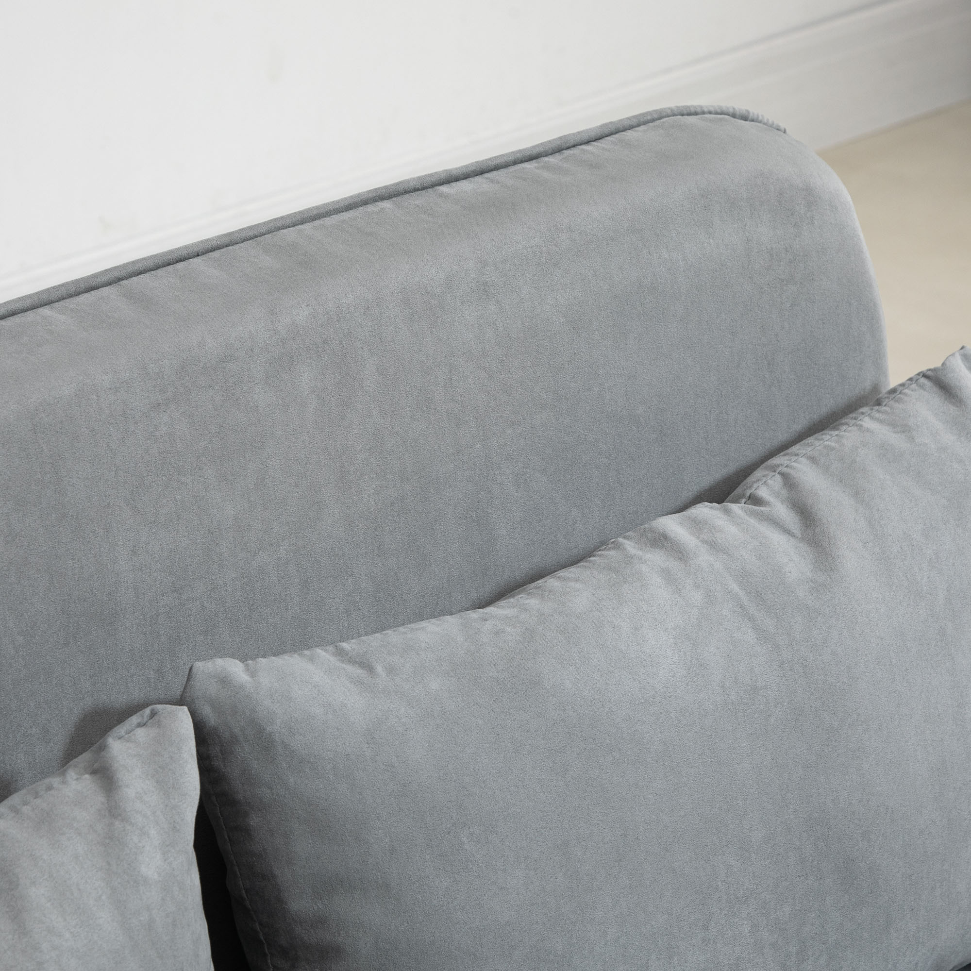 Schlafsofa, Doppelsofa, Gästebett, inklusive 2 Kissen, Grau