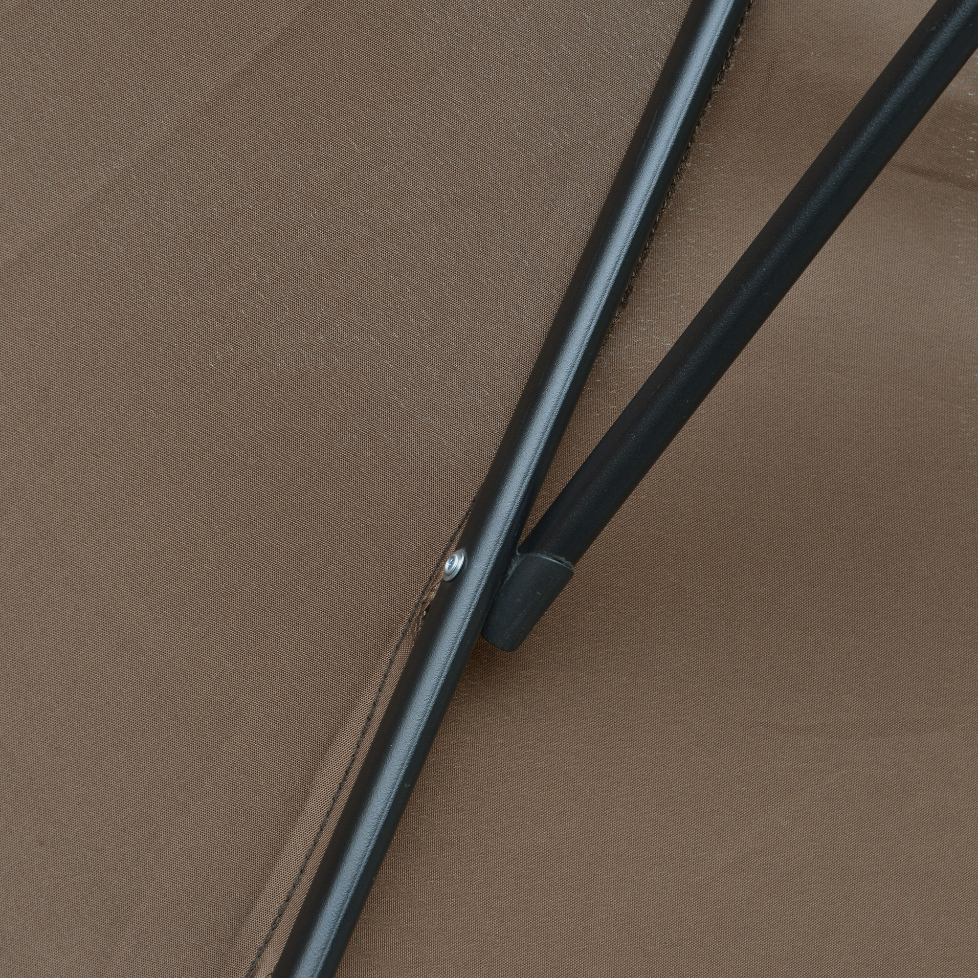 Sonnenschirm mit Kurbel Wetterbeständig 3 m x 3 m x 2,5 m Stahl Polyester Kaffee