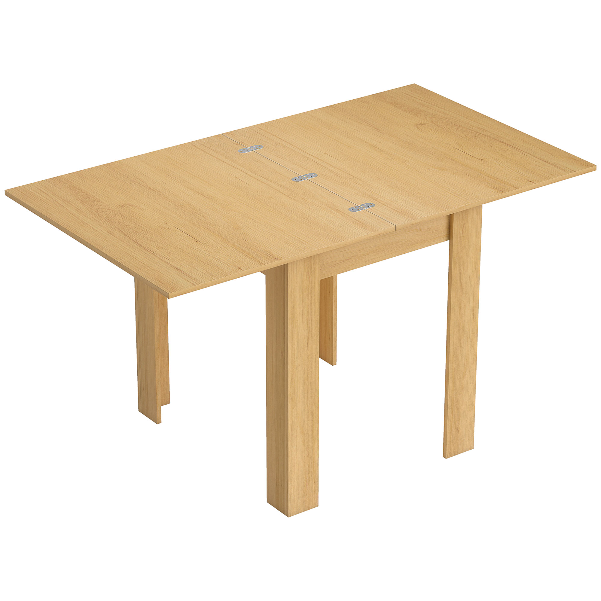 Esstisch Ausziehbar 70/140 x 80 cm Moderner Esszimmertisch für 4–6 Personen Platzsparend für Küche Esszimmer