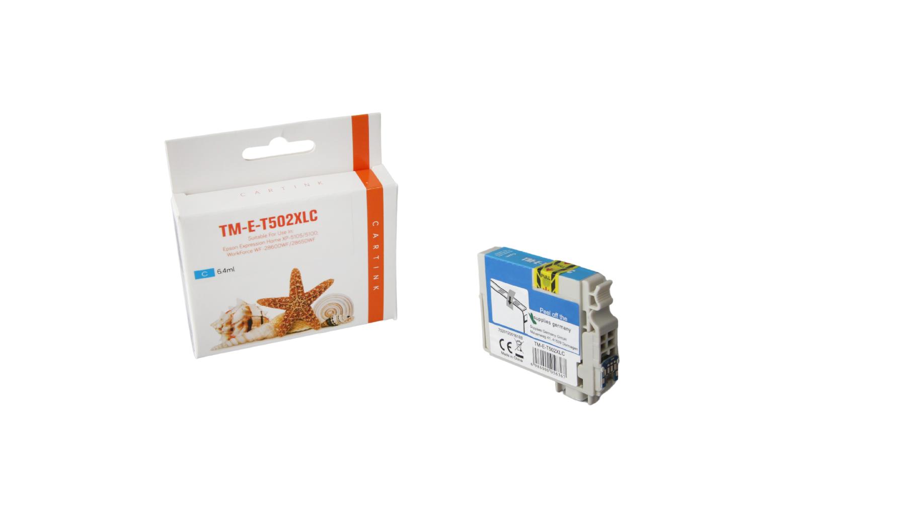 T502XLC alternativ Seestern Tinte cyan für Epso / C13T02W24010 / 6,4