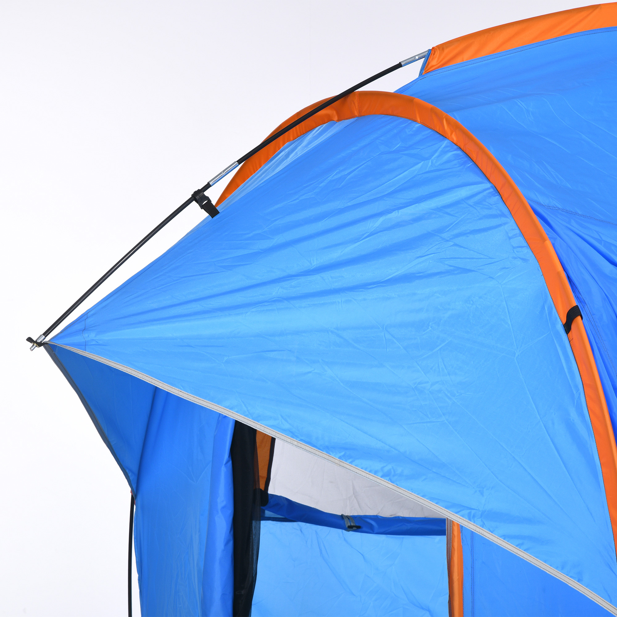Autozelt Campingzelt, 3 Türen, wetterbeständig, 239cm x 210cm x 210cm, Orange + Blau