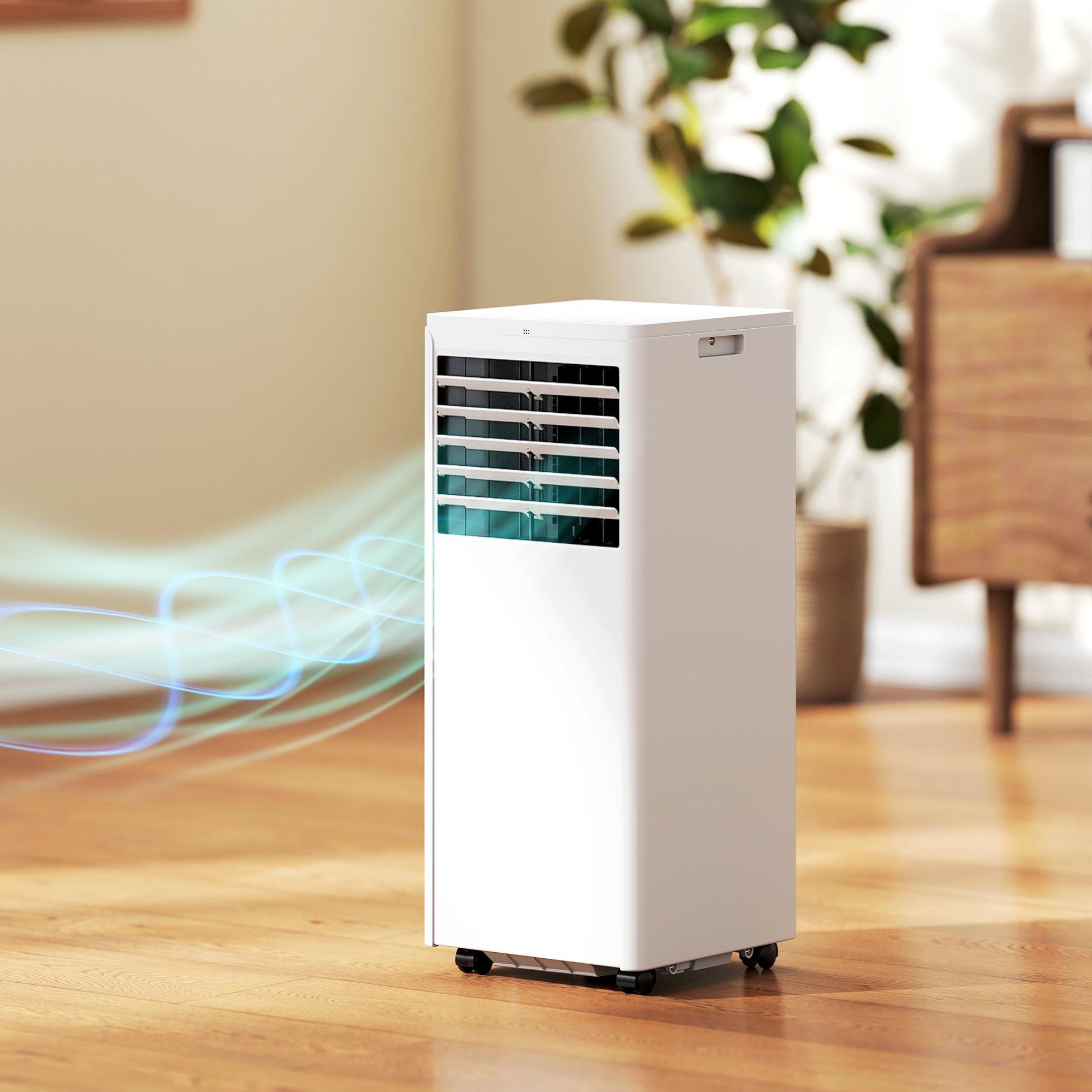 tragbares Klimagerät 7000 BTU, 4-in-1 Klimaanlage mit Kühlung, Entfeuchter, Ventilator, Schlafmodus
