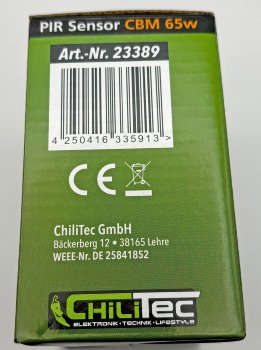 Aufputz-Bewegungsmelder "CBM 65", 360°, max. 10m Detektion, IP65, weiß