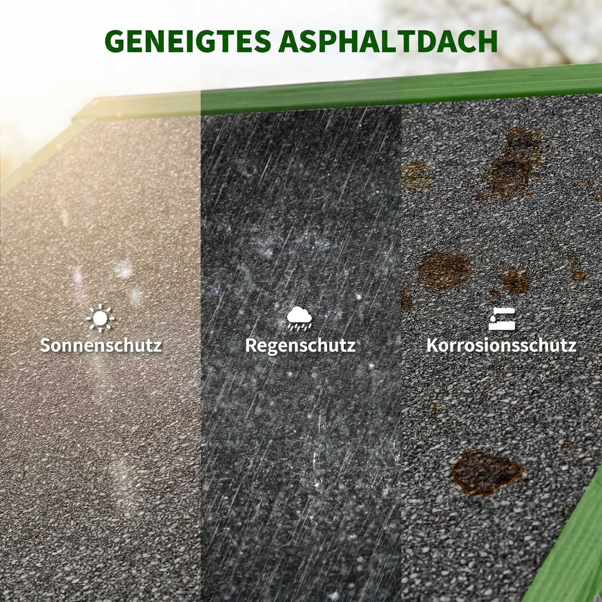 Gartenschrank Holz Geräteschuppen mit 3 abnehmbar Ablage abschließbar Tür Asphalt-Satteldach Belüftung
