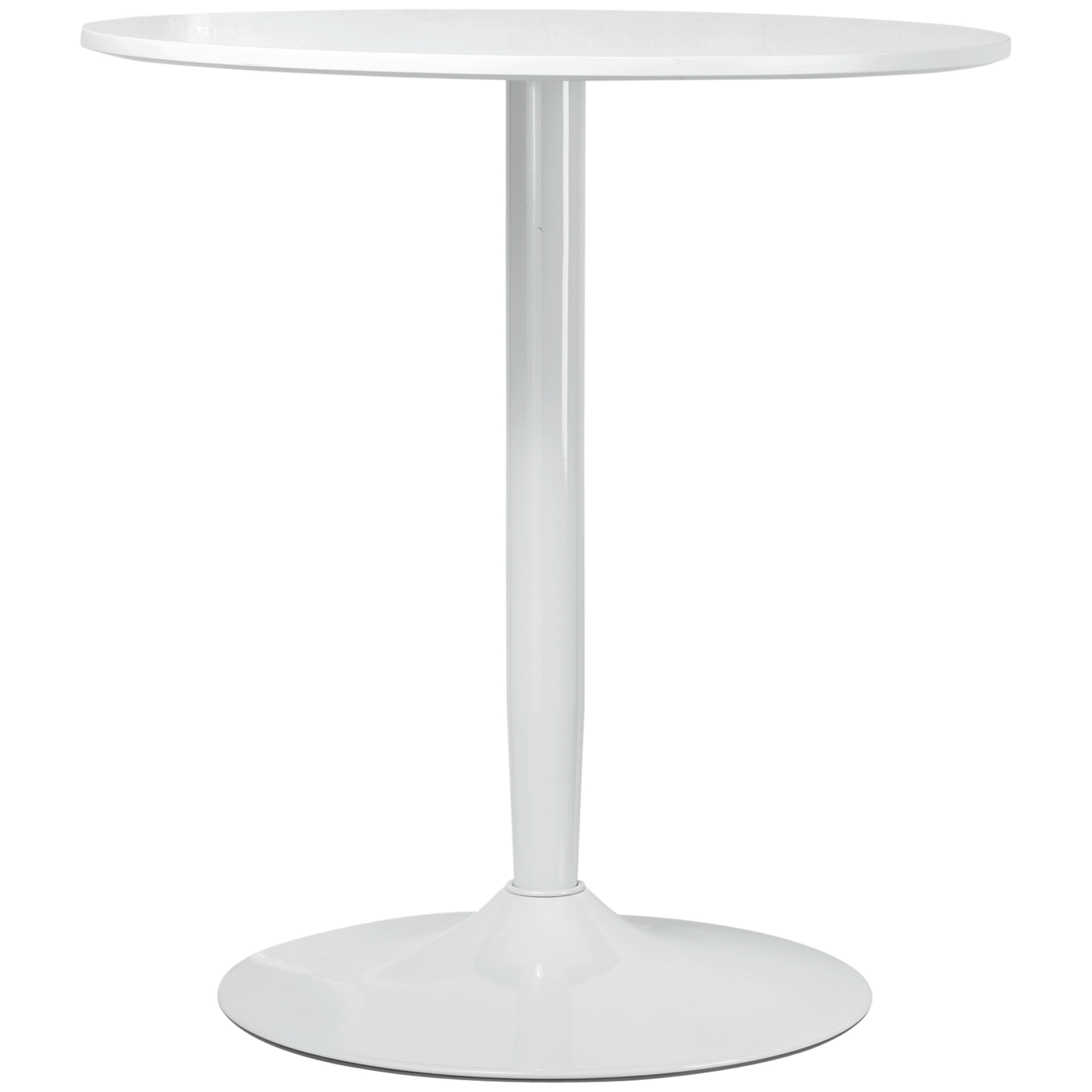 Esstisch für 2 Personen, runde Tischplatte, Stahlfuß, weiß, 70 x 70 x 75 cm Esstisch für 2 Personen, runde Tischplatte, Stahlfuß, weiß, 70 x 70 x 75 cm