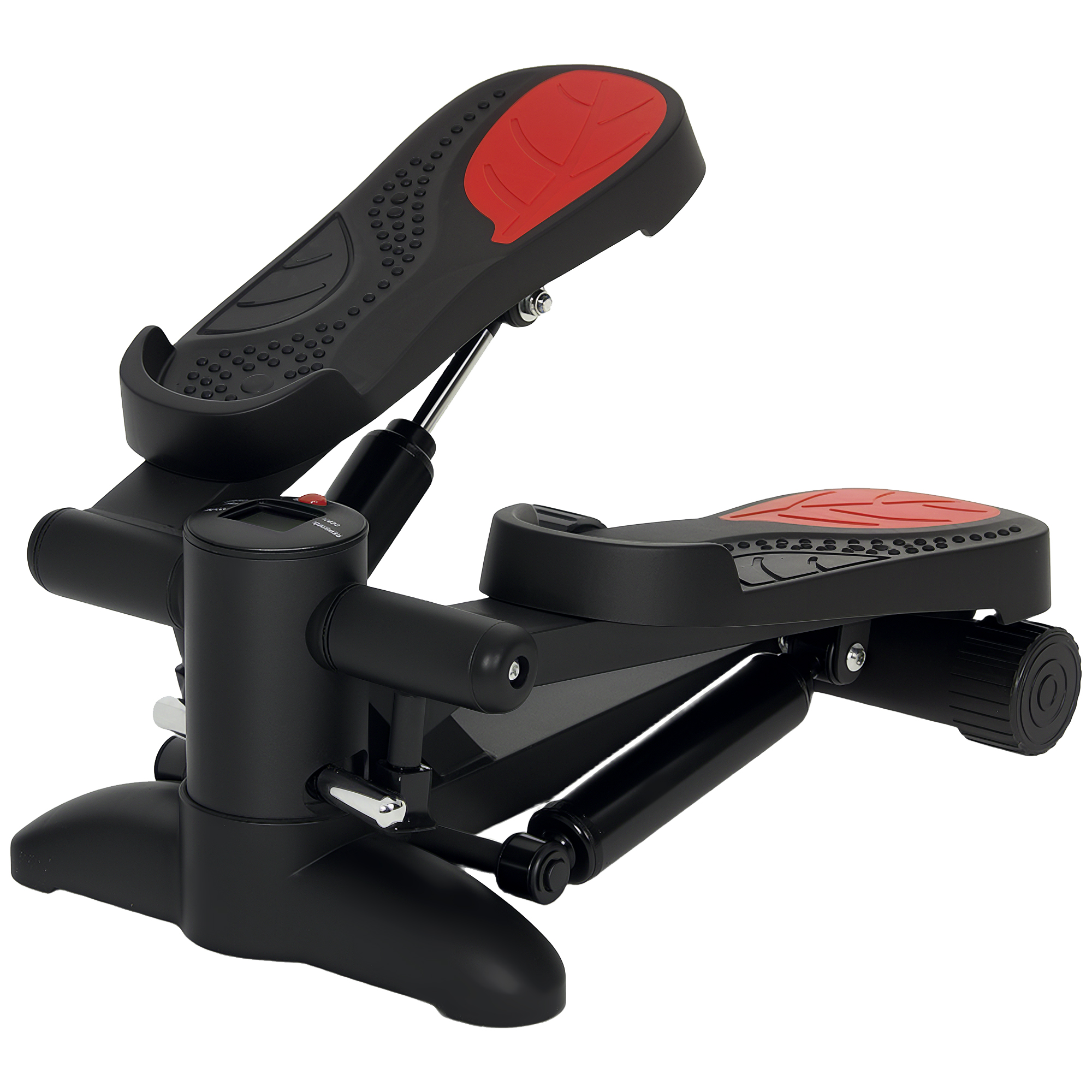 Mini-Stepper, Kompaktes Stepper-Gerät für Workout, Fitness-Stepper mit LCD-Monitor und rutschfesten Pedalen, Schwarz