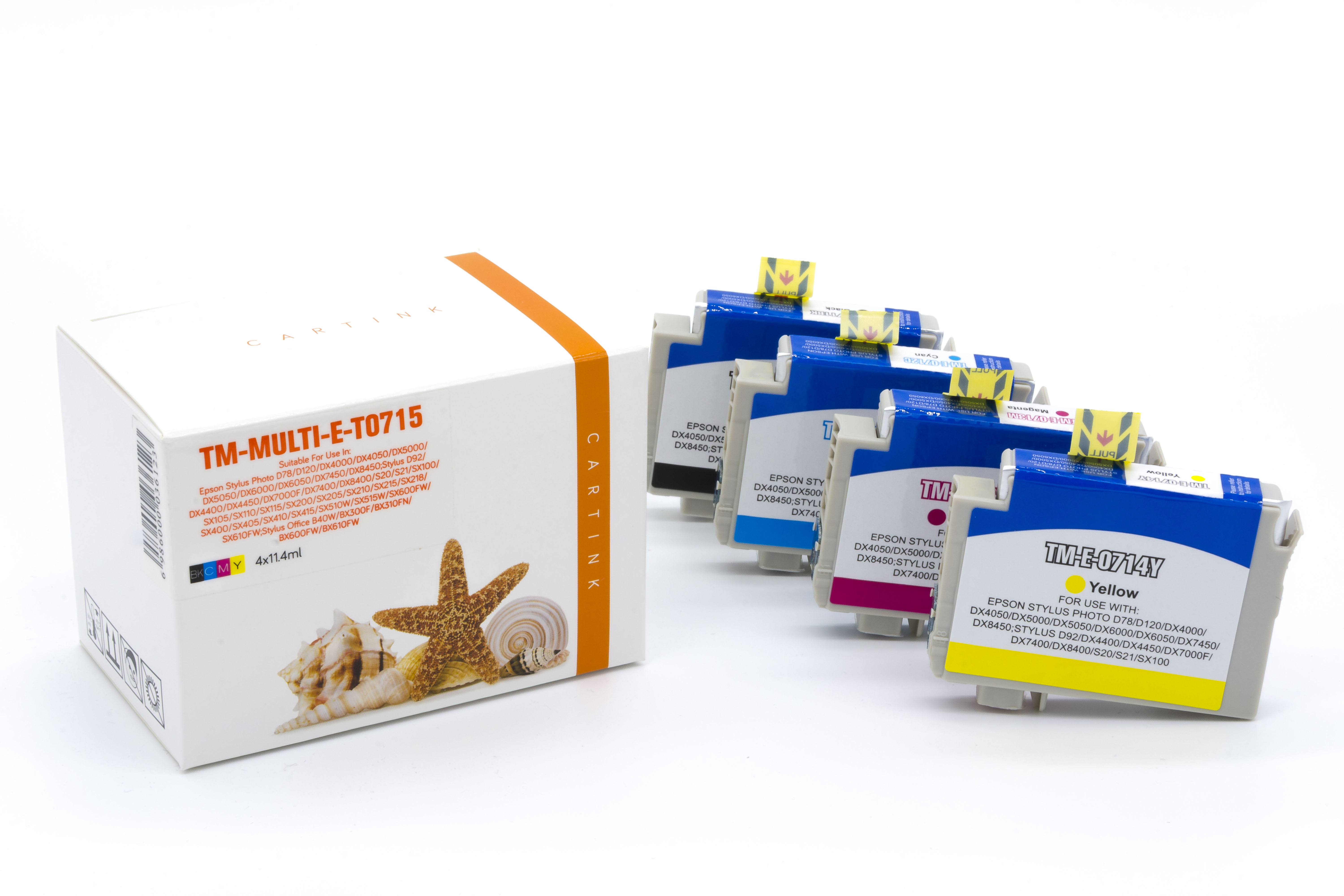Multipack T0715 alternativ Tinte für Epson / C13T07154010 / BK,C,M,Y11,4ml Multipack T0715 alternativ Tinte für Epson / C13T07154010 / BK,C,M,Y11,4ml