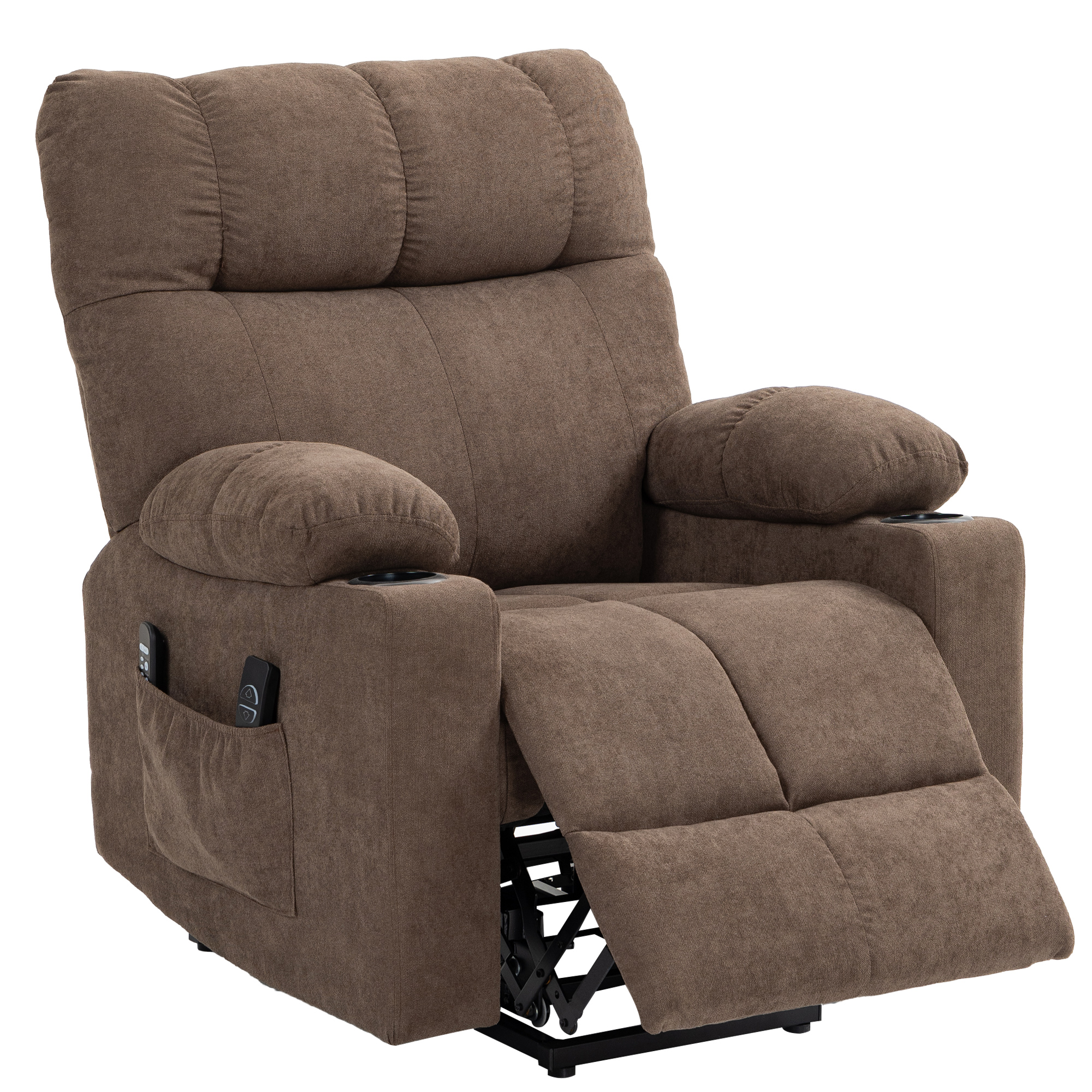 Relaxsessel mit Aufstehhilfe, elektrisch, 90x75x100cm, Braun