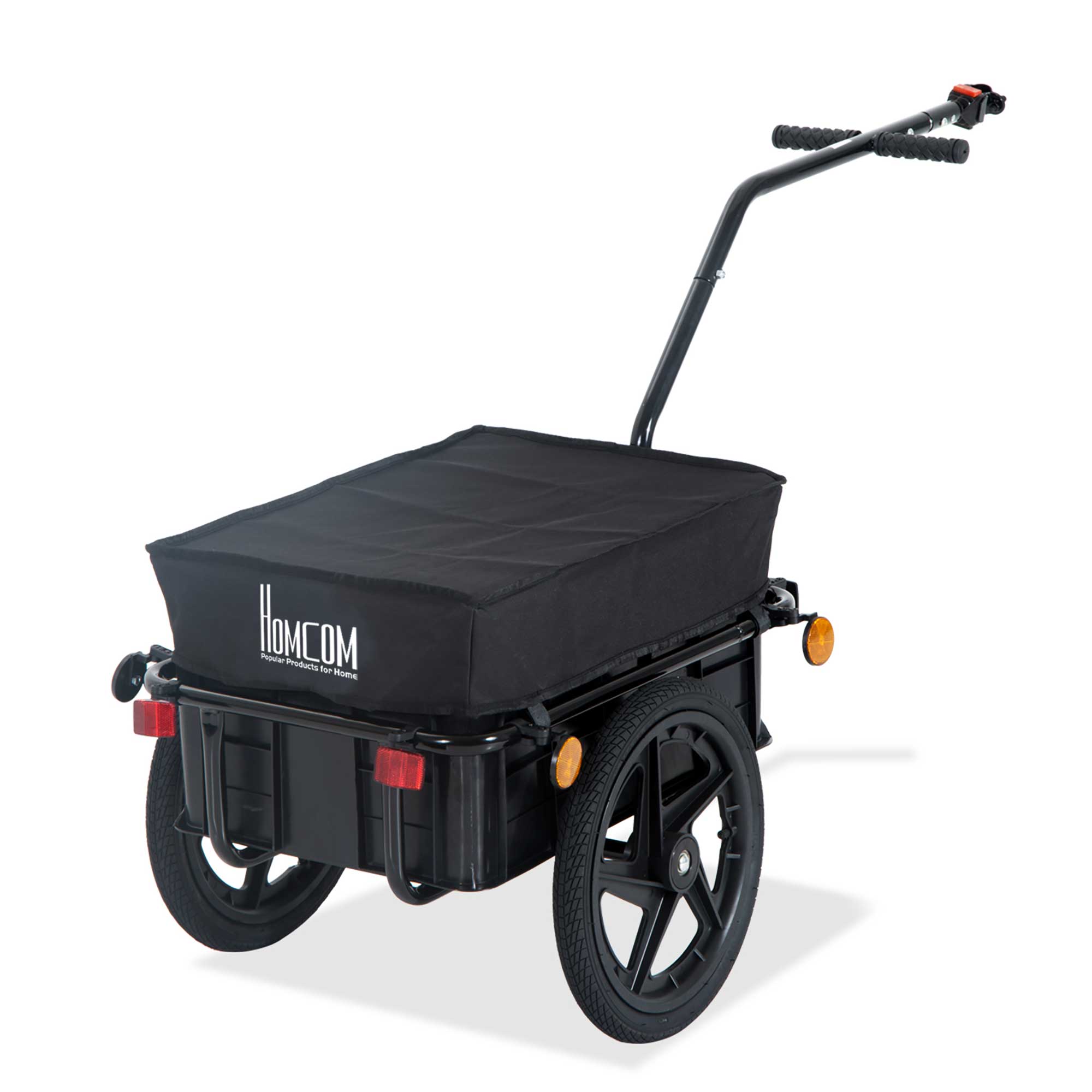 Lastenanhänger, Fahrradanhänger, abnehmbarer Korb, Universalkupplung, bis 40 kg, Stahl, schwarz, 144 x 59 x 80cm