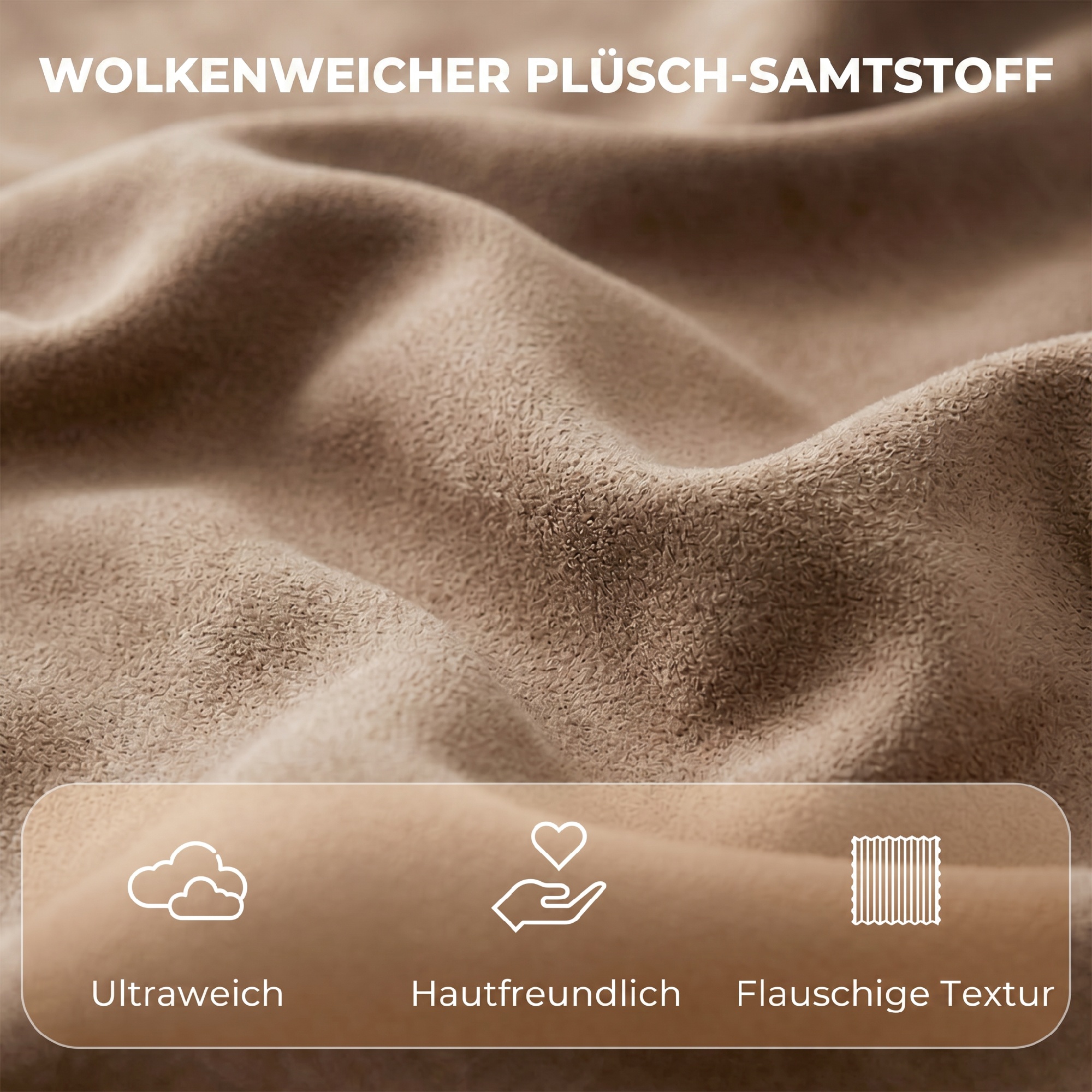 Relaxsessel, 360° Drehbarer Liegesessel mit Wolkenweichem Samtstoff, Breitem Sitz, für Wohnzimmer, Khaki