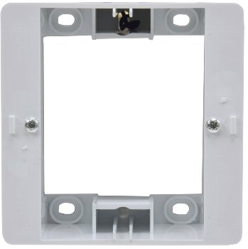 DELPHI Aufputz-Rahmen, weiß, 80x80x45mm, mit Montagebohrung