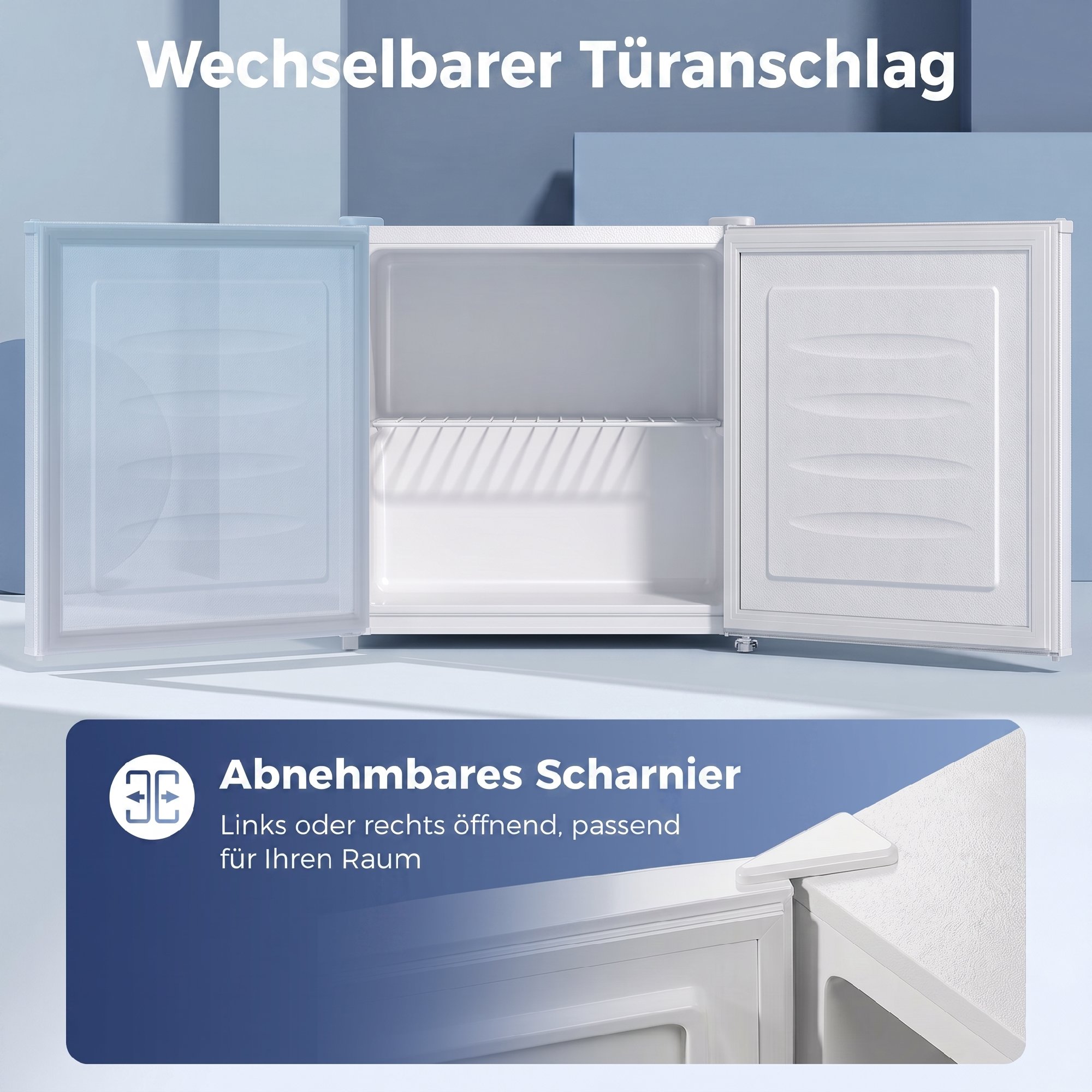 Mini-Gefrierschrank 35 L Gefrierbox elektrisch freistehend 161 W Mini Gefriertruhe 47 x 44,2 x 48,8 cm Weiß