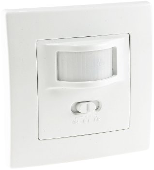 Unterputz PIR-Bewegungsmelder 160° / LED geeignet, 2-Draht Technik, weiß