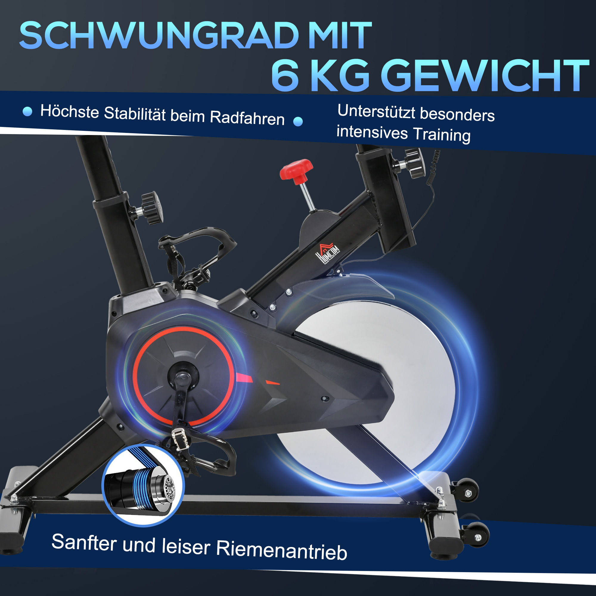 Indoor Cycling Bike Trainer Home Gym Fahrradtrainer Fitnessfahrrad 85 x 46 x 114 cm