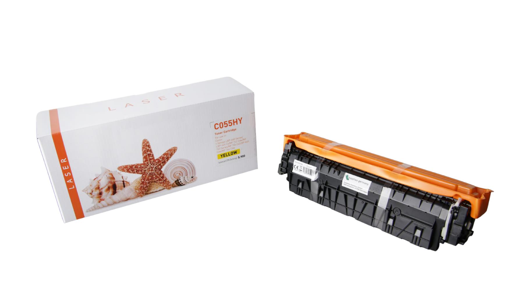 055HY alternativ Toner yellow für Canon / 3017C002 / 5.900 Seiten