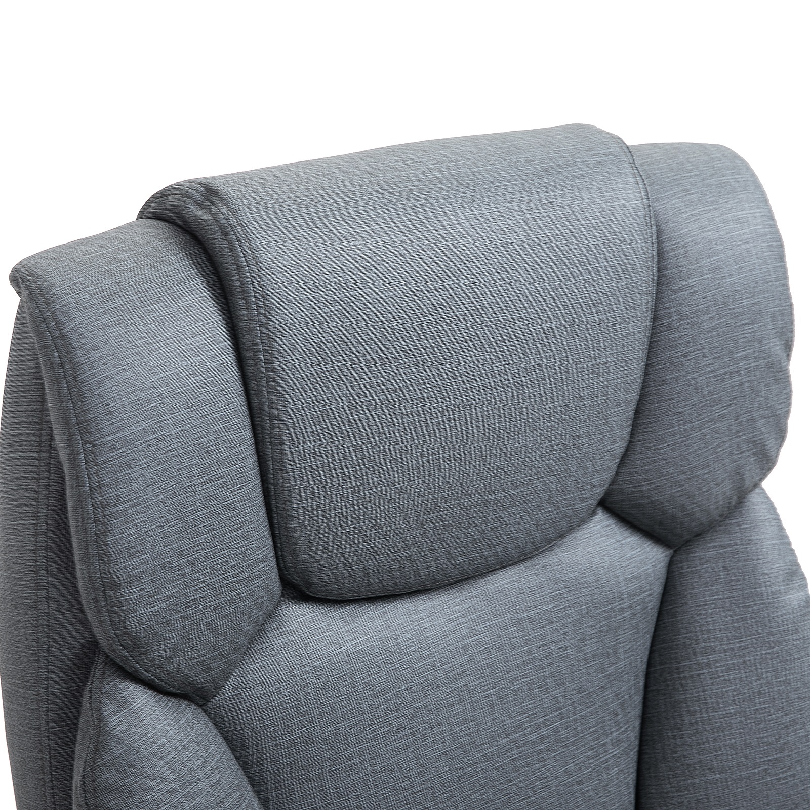 Bürostuhl Ergonomischer Chefsessel 360° Drehbar Computerstuhl höhenverstellbar mit Kopfstütze und gepolsterte Armlehnen mit Fußstütze Kunstleder 68 x 80 x 120-126 cm