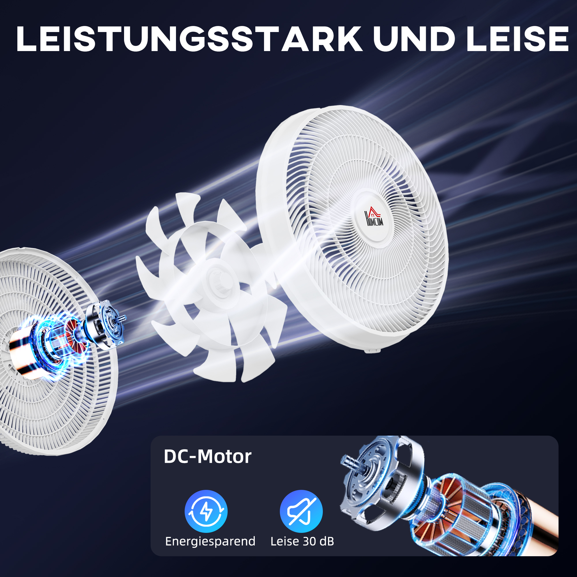 Ventilator, Klimaanlage, 3 Modi, LED-Anzeige, schwenkbar, Kunststoff, Weiß