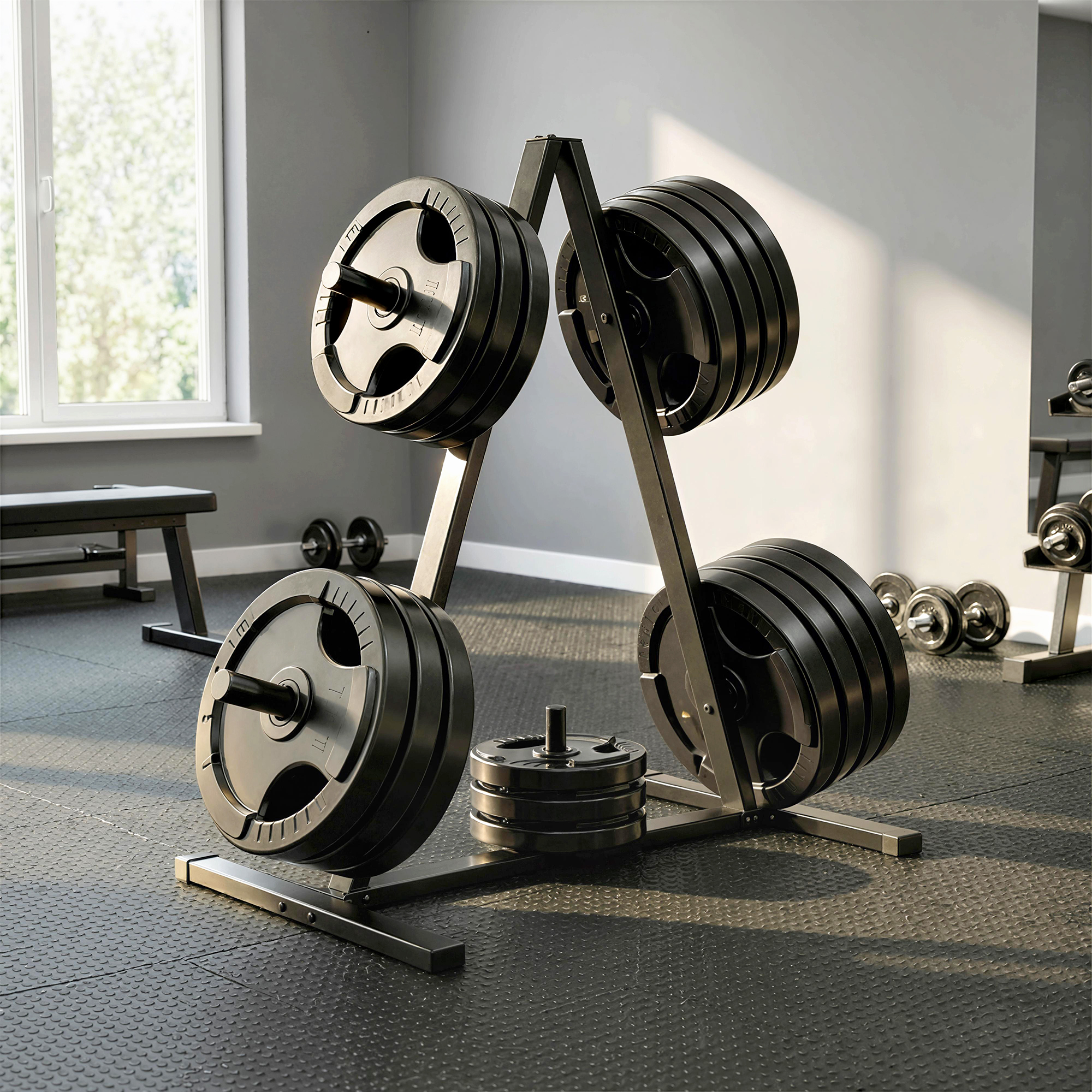 Gewichtsständer für 2,5 cm Gewichtsscheiben, 200 kg Kapazität, Gewichtsständer