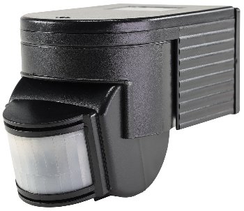 Aufputz Bewegungsmelder "CBM" 180° / IP44, 1-1200W, 3-Draht, schwarz