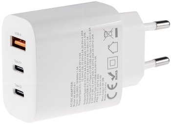 Stecker-Netzteil mit USB-C "CTN-PD65 a3", In 100-240V~, Out 5,0V/9,0V/12,0V=, 65W