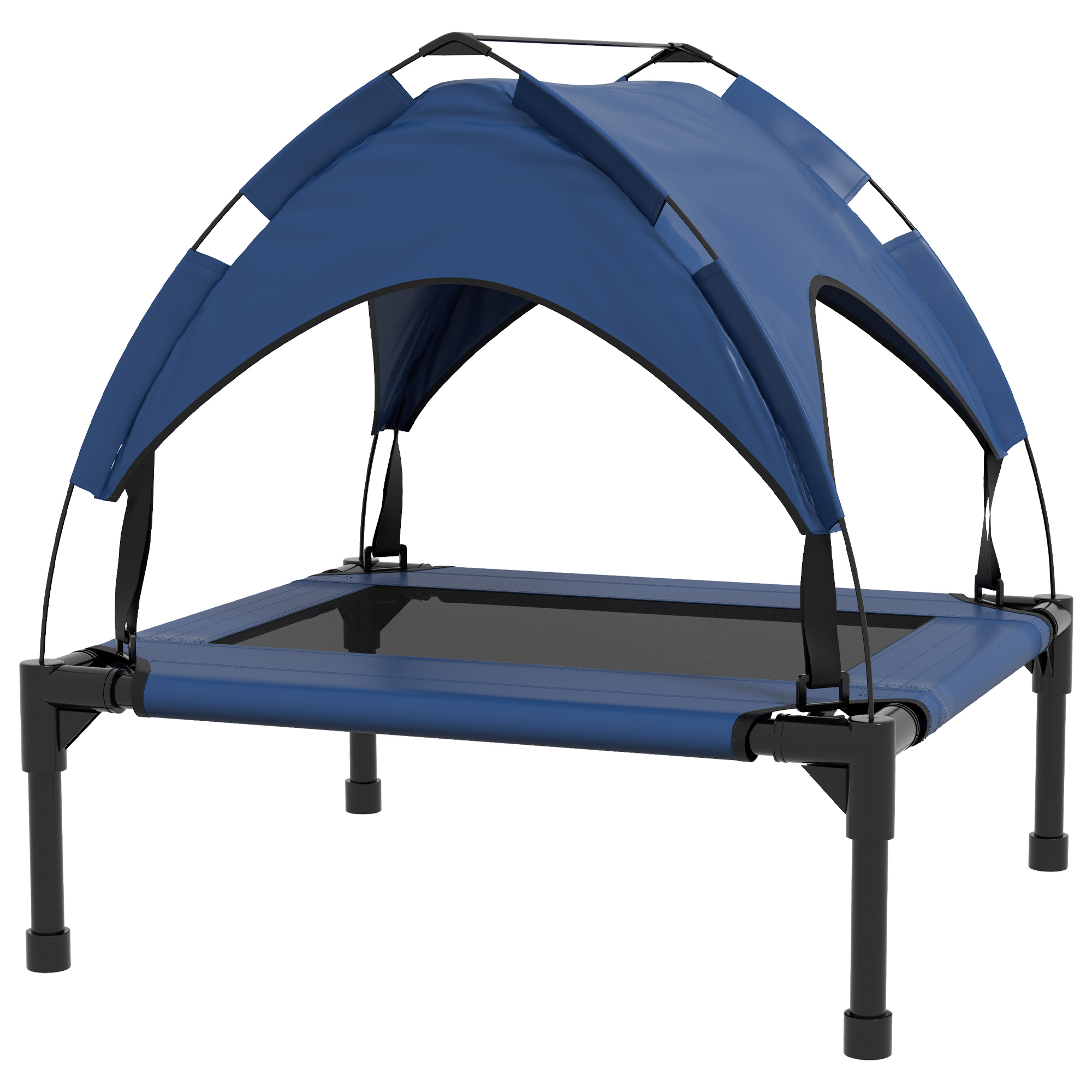 Hundebett mit Dach, atmungsaktiv, wasserabweisend, bis 20 kg, 76 x 61 x 69,5 cm, Dunkelblau Hundebett mit Dach, atmungsaktiv, wasserabweisend, bis 20 kg, 76 x 61 x 69,5 cm, Dunkelblau