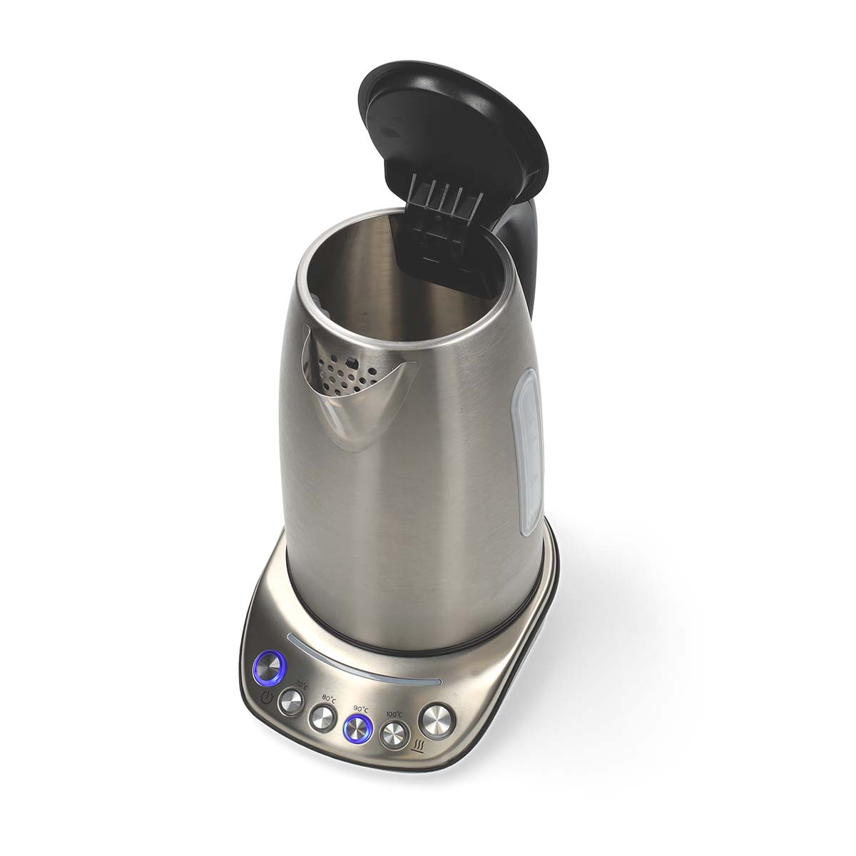 SmartLife Wasserkocher | Wi-Fi | 1.7 l | Edelstahl | 70,80,90,100 °C | Temperaturanzeige | Um 360 Grad drehbar | Verdecktes Heizelement | Strix Controller | Android? / IOS