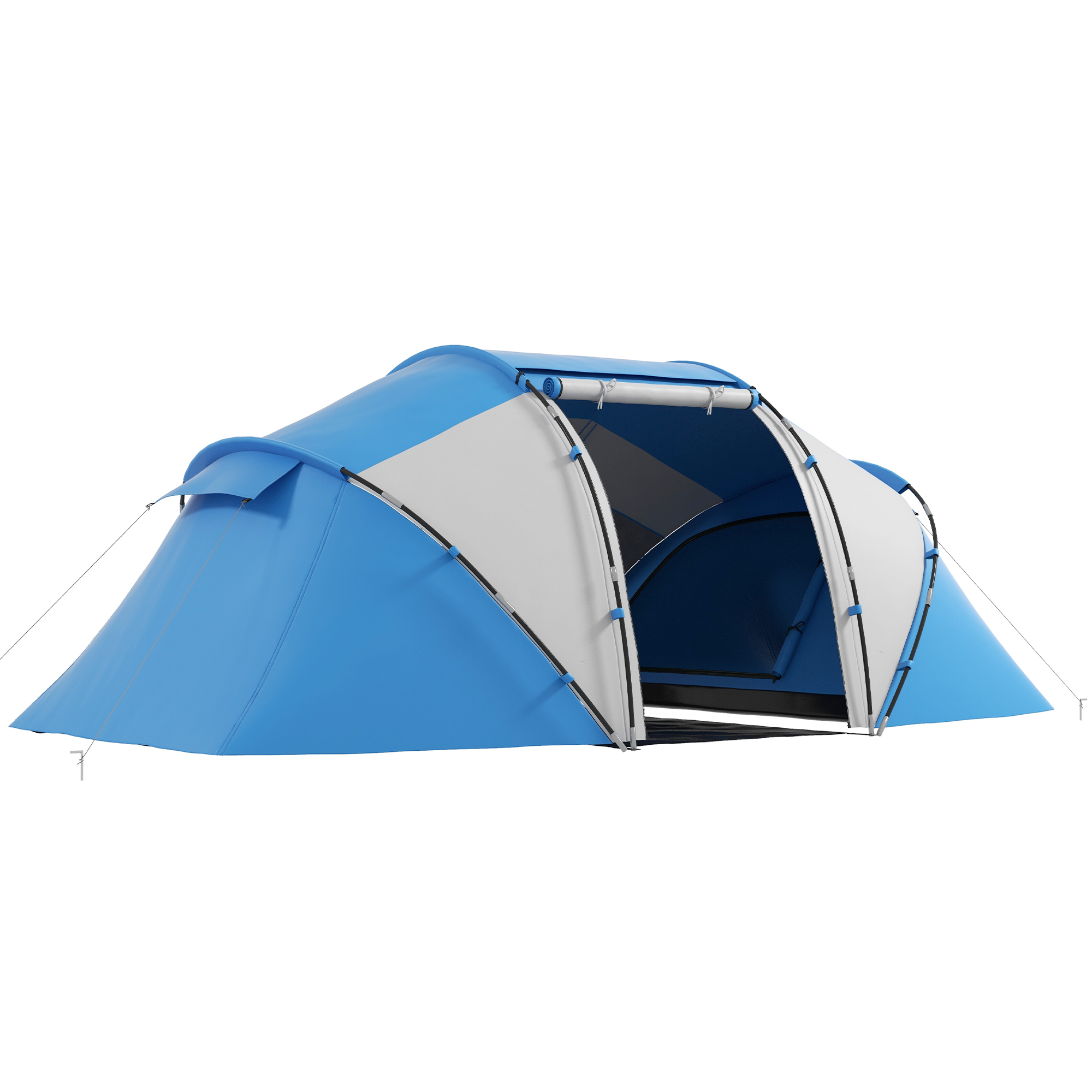 Campingzelt für 4-6 Personen leicht, stabil wasserdicht Familienzelt mit Eingang Bodenplane, Zelt mit 2000mm Wassersäule Tunnelzelt Kuppelzelt für Camping Reise Trekking Garten, Blau Campingzelt für 4-6 Personen leicht, stabil wasserdicht Familienzelt mit Eingang Bodenplane, Zelt mit 2000mm Wassersäule Tunnelzelt Kuppelzelt für Camping Reise Trekking Garten, Blau
