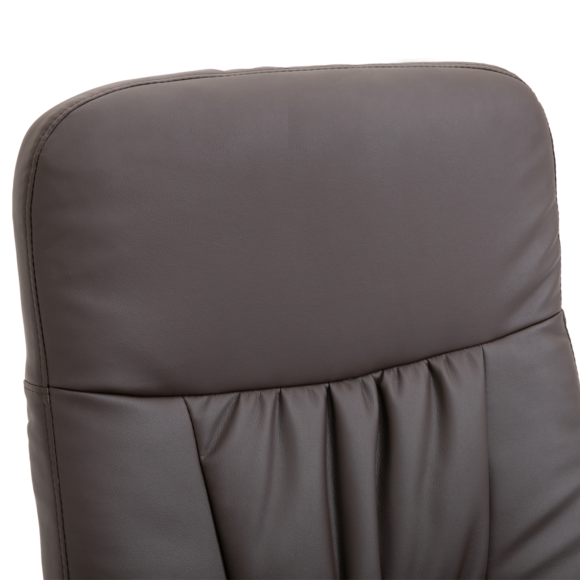 2-teiliges Sessel-Set, Sessel mit Fußhocker, Relaxsessel mit Fußhocker, höhenverstellbar, neigbare Rückenlehne, Braun