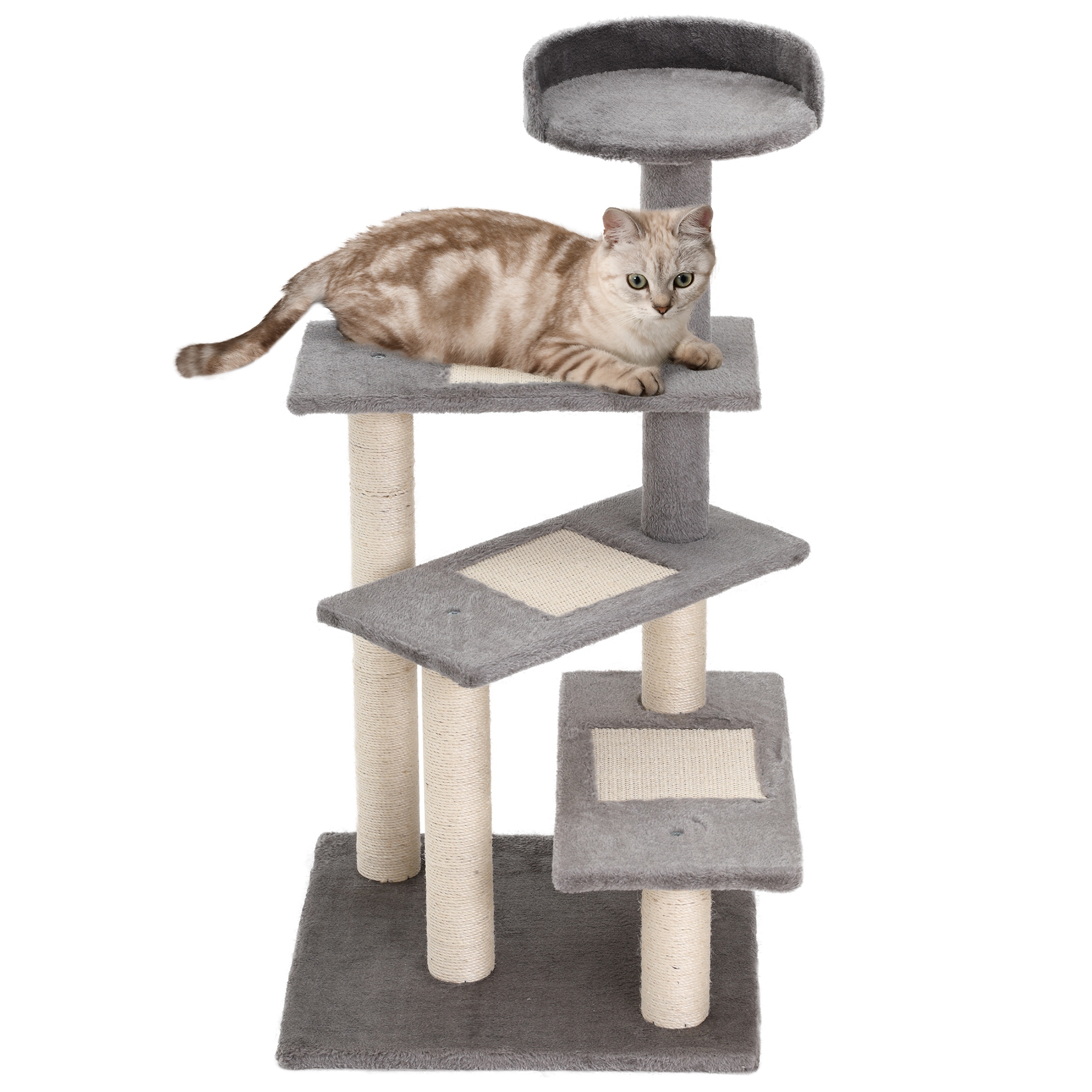 Kletterbaum Katzenbaum Spielbaum Katzenkratzbaum Treppe 5 Schichte Beige Grau 48,5 x 48,5 x 100 cm (LxBxH) Kletterbaum Katzenbaum Spielbaum Katzenkratzbaum Treppe 5 Schichte Beige Grau 48,5 x 48,5 x 100 cm (LxBxH)