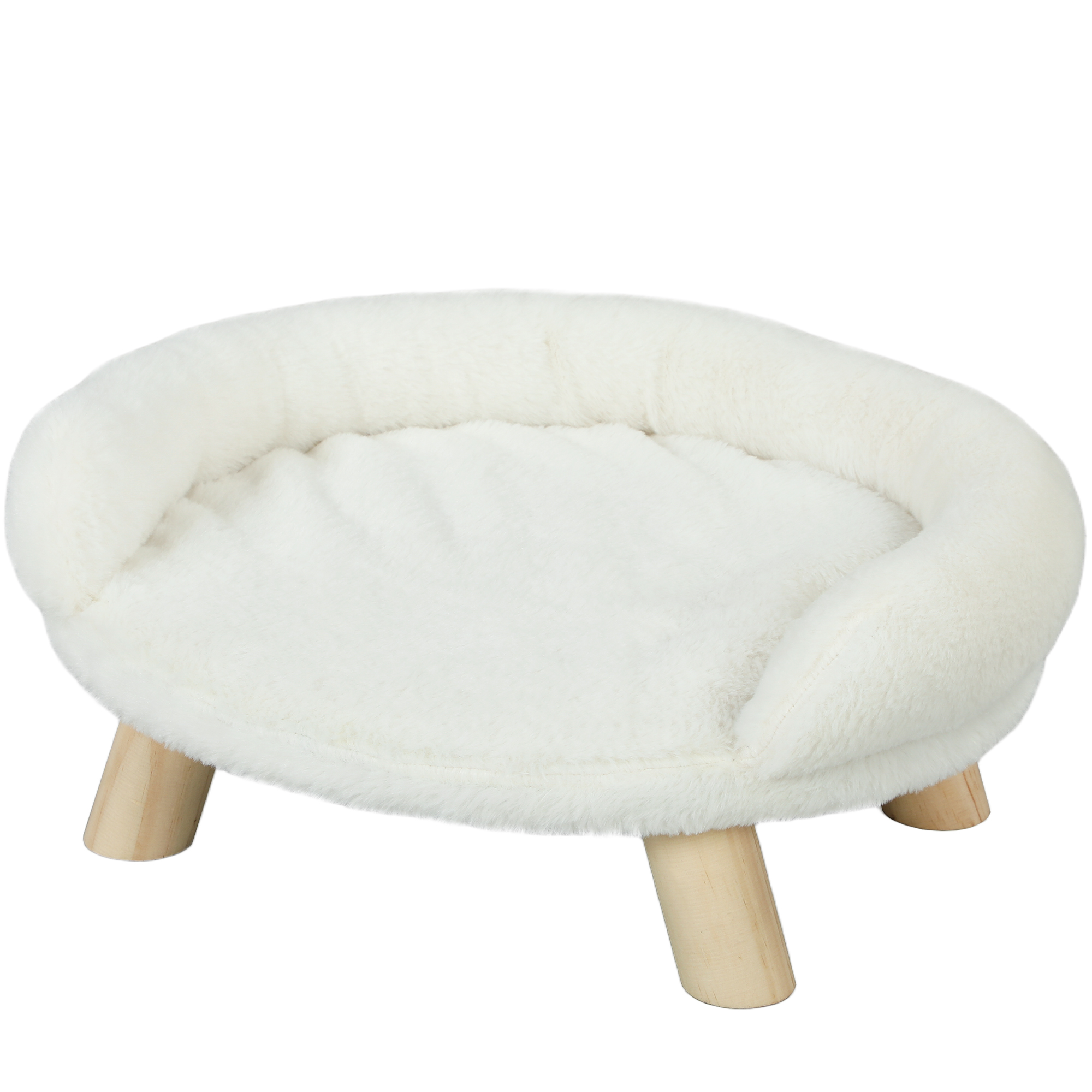 Haustierbett für Katzen und Hunde bis 5kg/30cm, waschbarer Plüschbezug, Cremeweiß, 47 x 40 x 20 cm Haustierbett für Katzen und Hunde bis 5kg/30cm, waschbarer Plüschbezug, Cremeweiß, 47 x 40 x 20 cm