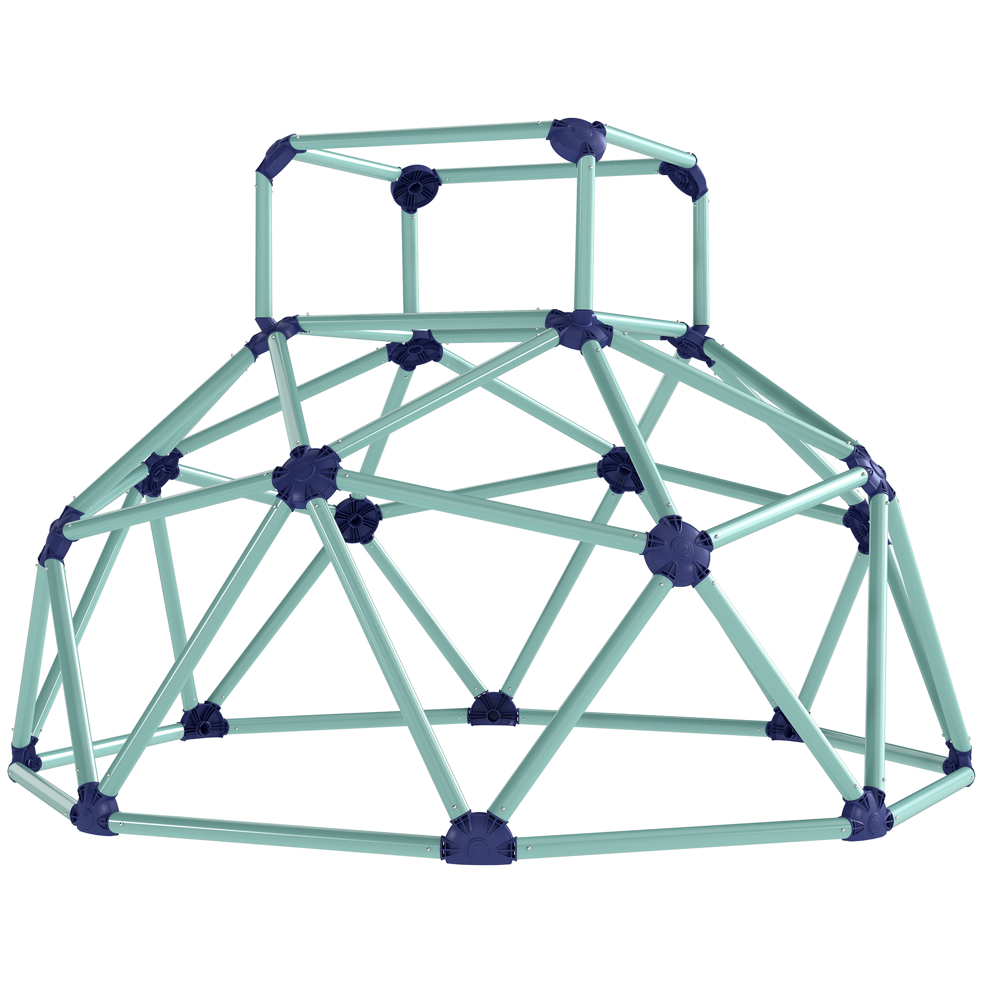 Kletterkuppel Ø182,5cm UV-beständig, wasserdicht Kletterdom für Kinder bis zu 90 kg, für 3-8 Jahre Kunststoff Blau