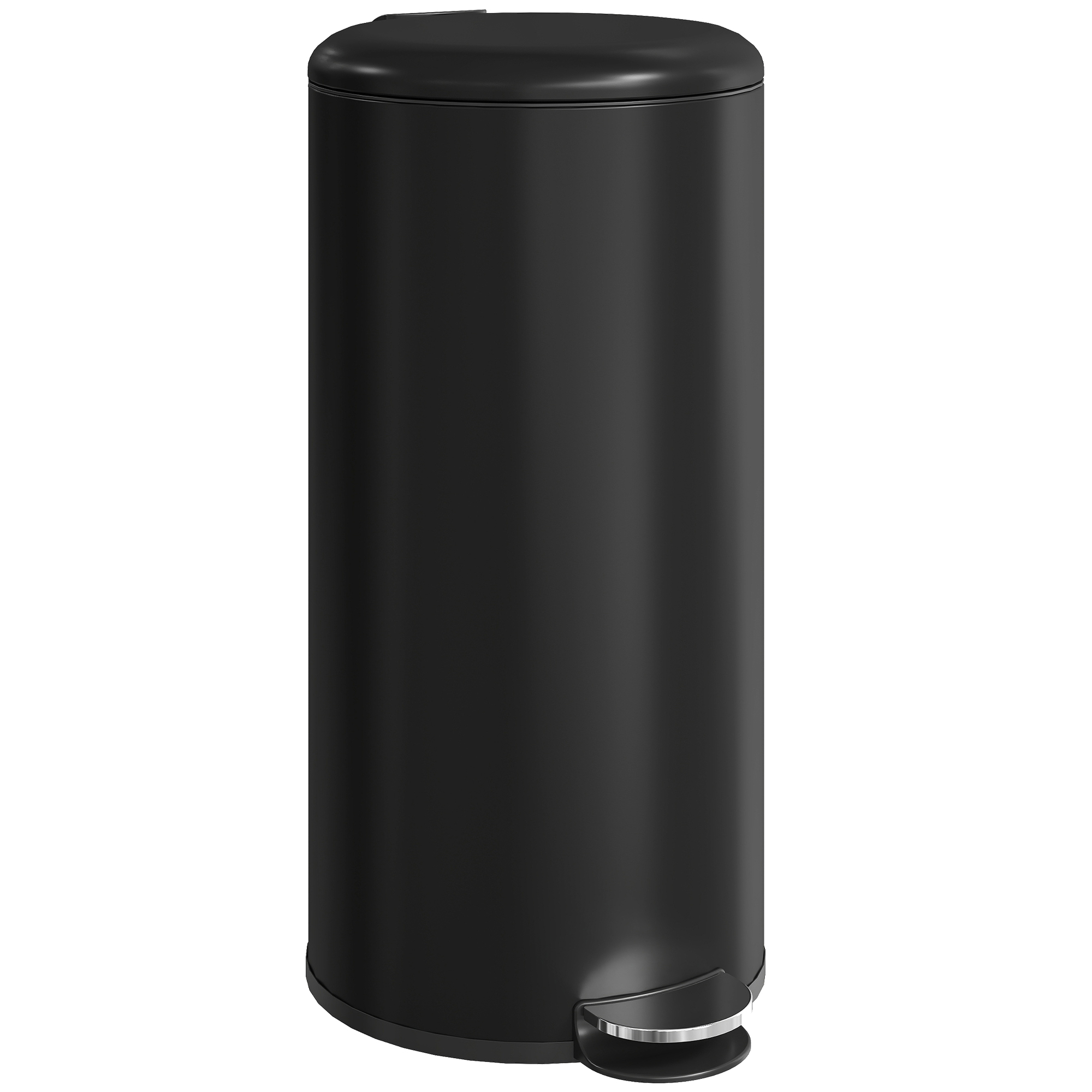 Mülleimer 30L Treteimer Abfalleimer mit Deckel Fußpedal Inneneimer, Soft-Close-Funktion 36 x 30 x 63,5 cm, Schwarz
