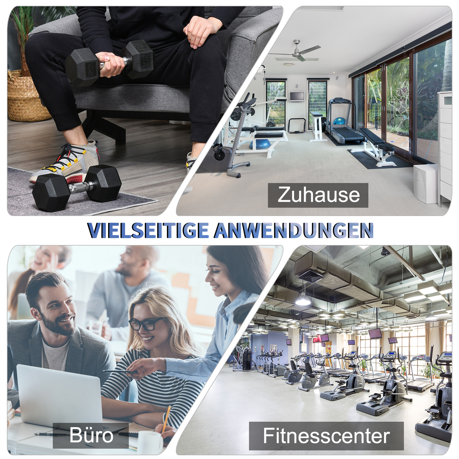 Hexagon Hanteln, 2er Set Hanteln mit gerändeltem Griff, Kurzhantelset aus Gusseisen, 2 x 10 kg, Kurzhanteln für Männer Frauen, Zuhause, Fitnessstudio, Krafttraining