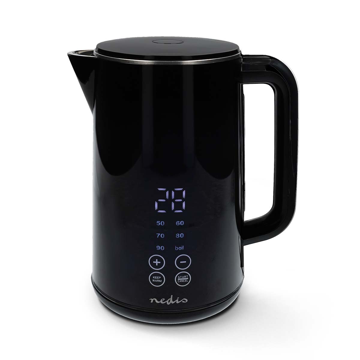 Wasserkocher | 1.7 l | Plastik | schwarz | 50,60,70,80,90,100 °C | Temperaturanzeige | Um 360 Grad drehbar | Verdecktes Heizelement | Strix Controller | Boil-dry protection Wasserkocher | 1.7 l | Plastik | schwarz | 50,60,70,80,90,100 °C | Temperaturanzeige | Um 360 Grad drehbar | Verdecktes Heizelement | Strix Controller | Boil-dry protection
