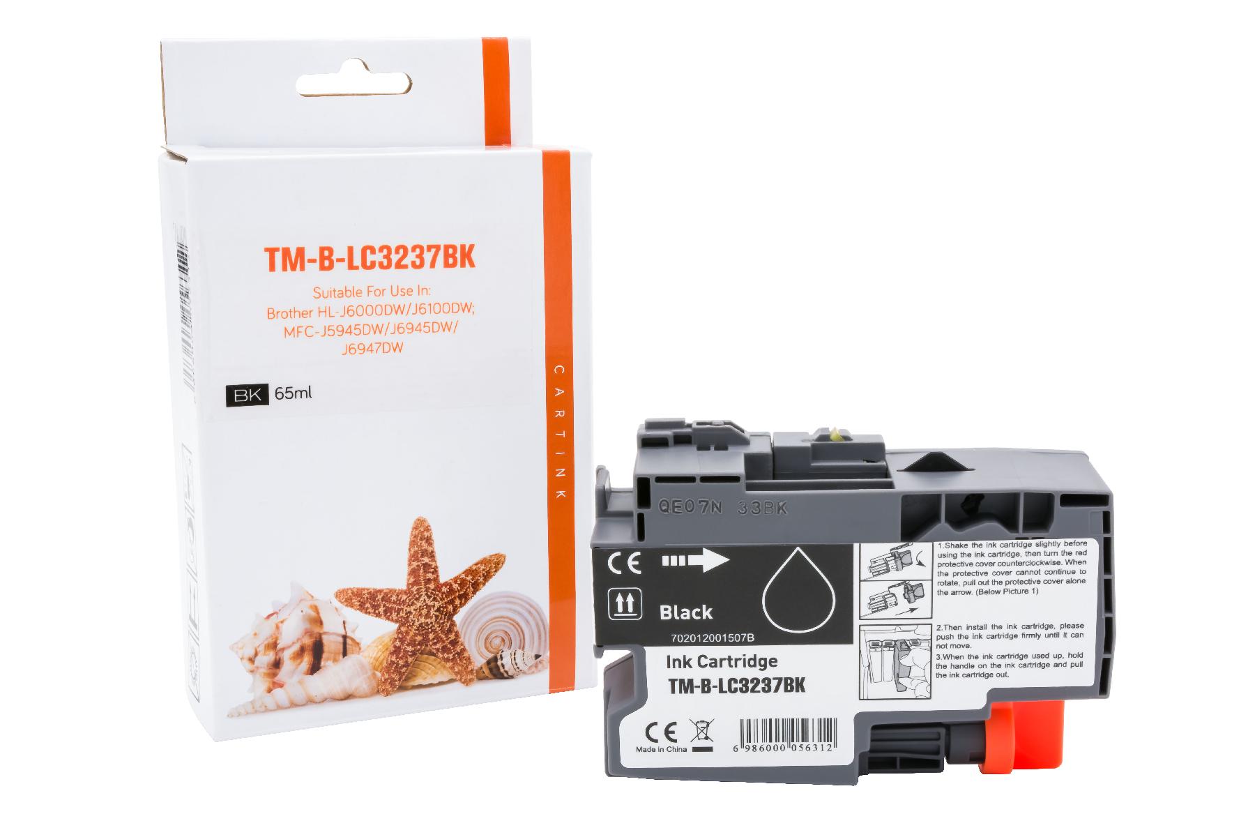 LC3237BK alternativ Seestern Tinte black für Brother / LC3237BK / 3.000 Seiten