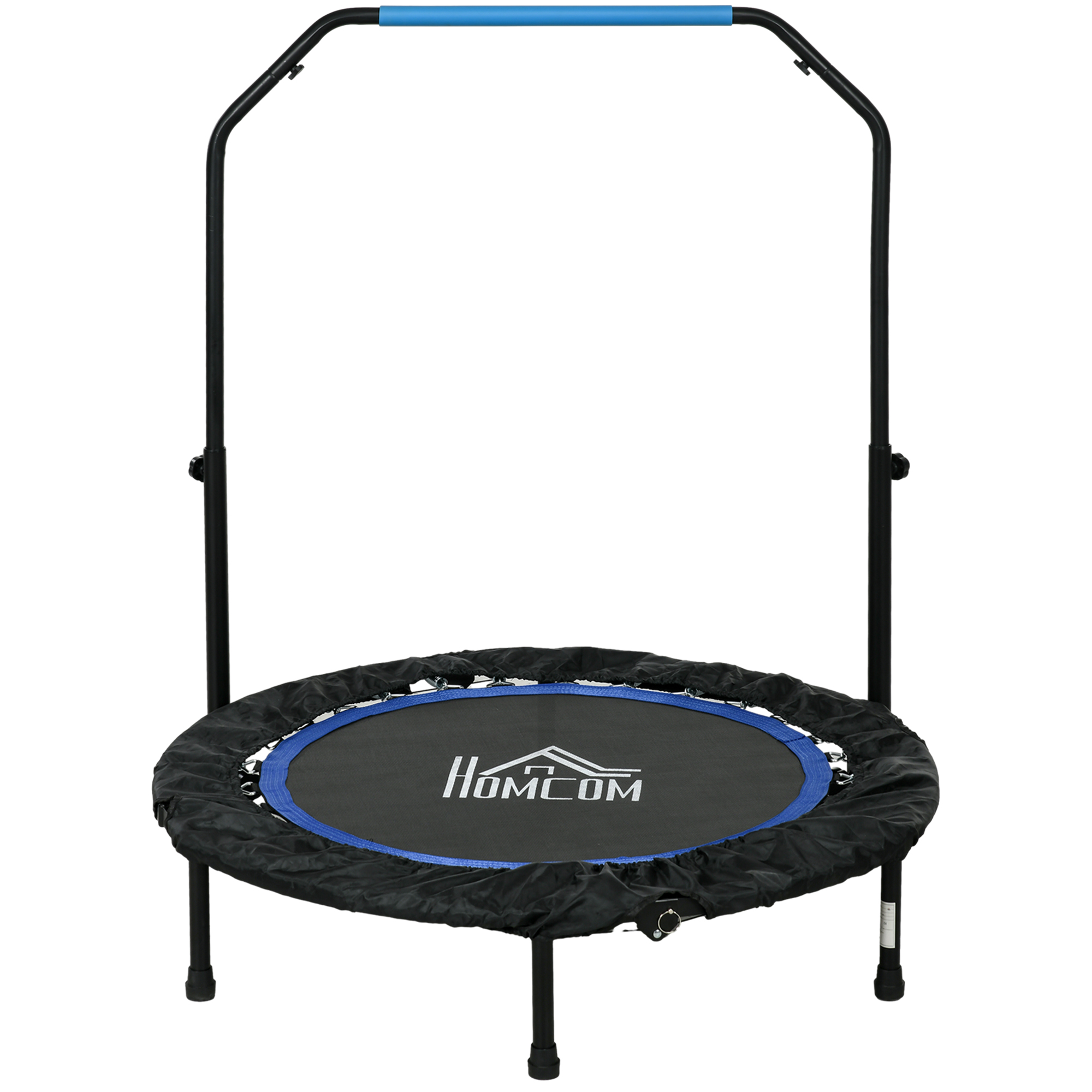 Fitnesstrampolin, klappbar, verstellbarer Haltegriff, Ø102x123H cm, bis 100 kg, Schwarz/Blau Fitnesstrampolin, klappbar, verstellbarer Haltegriff, Ø102x123H cm, bis 100 kg, Schwarz/Blau