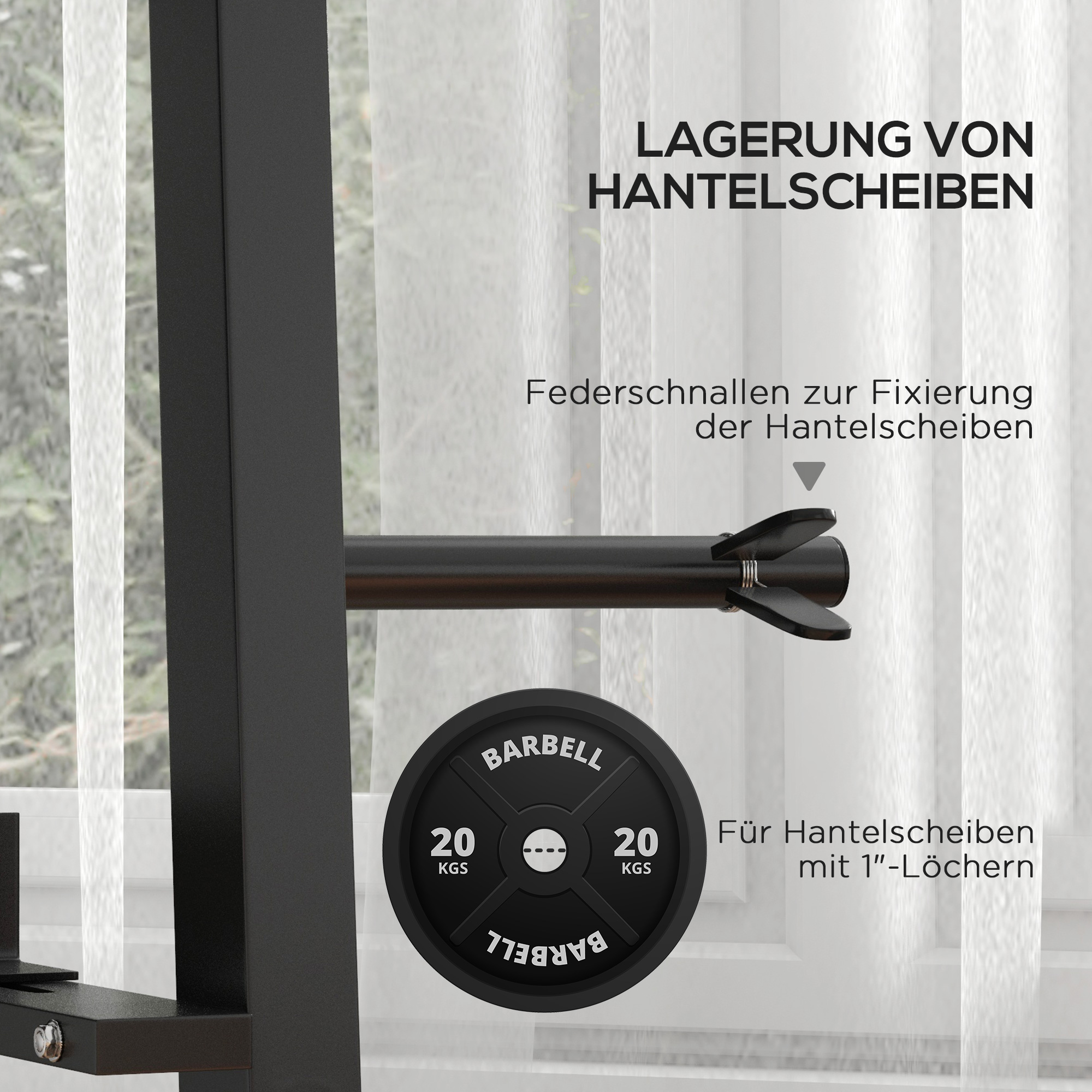 Hantelständer für Kurzhantel, Kugelhantel, Hantelscheiben, 3 Etagen, anpassbar, Stahl, 131 x 75 x 80 cm, schwarz