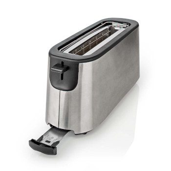 Toaster | 1 Langer Schlitz | Bräunungsstufen: 6 | Auftaufunktion | Aluminium