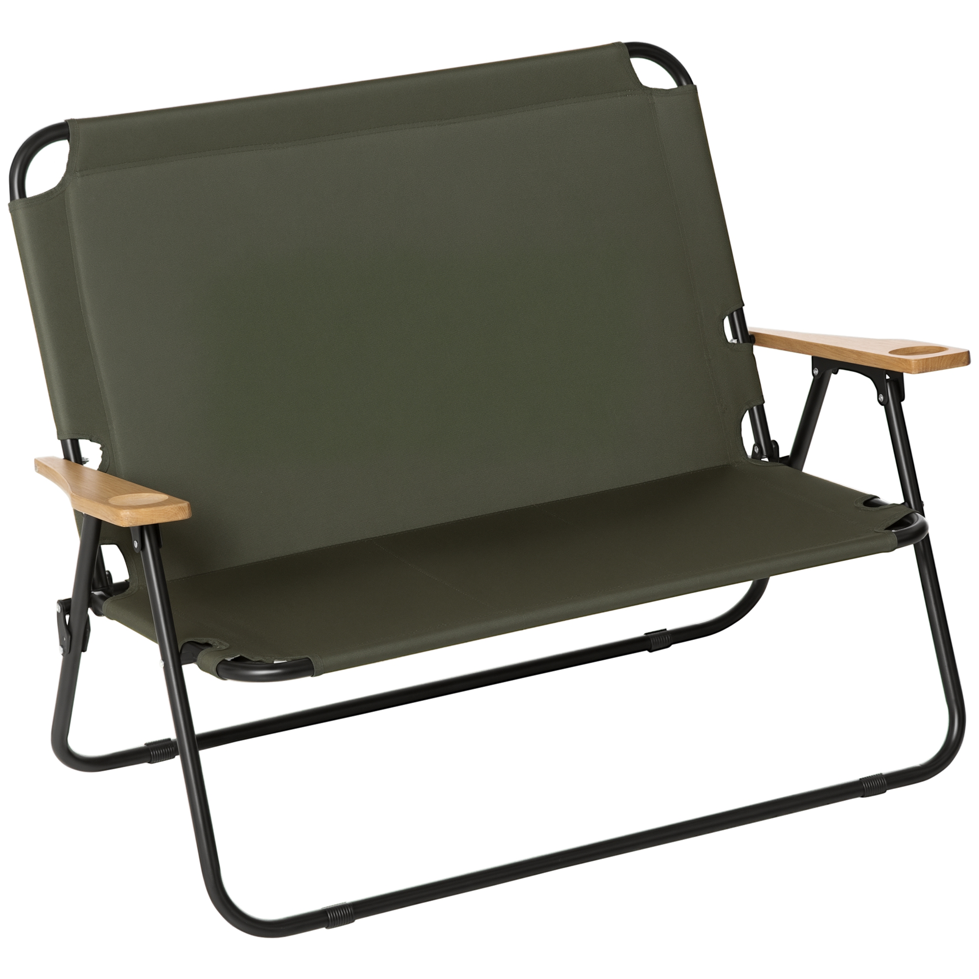 Faltstuhl 2-Sitzer faltbar Campingstuhl mit Armlehnen Getränkehalter Outdoor Klappstuhl bis 160 kg belastbar robust Angelstuhl Gartenstuhl für Garten Camping Strand Faltstuhl 2-Sitzer faltbar Campingstuhl mit Armlehnen Getränkehalter Outdoor Klappstuhl bis 160 kg belastbar robust Angelstuhl Gartenstuhl für Garten Camping Strand