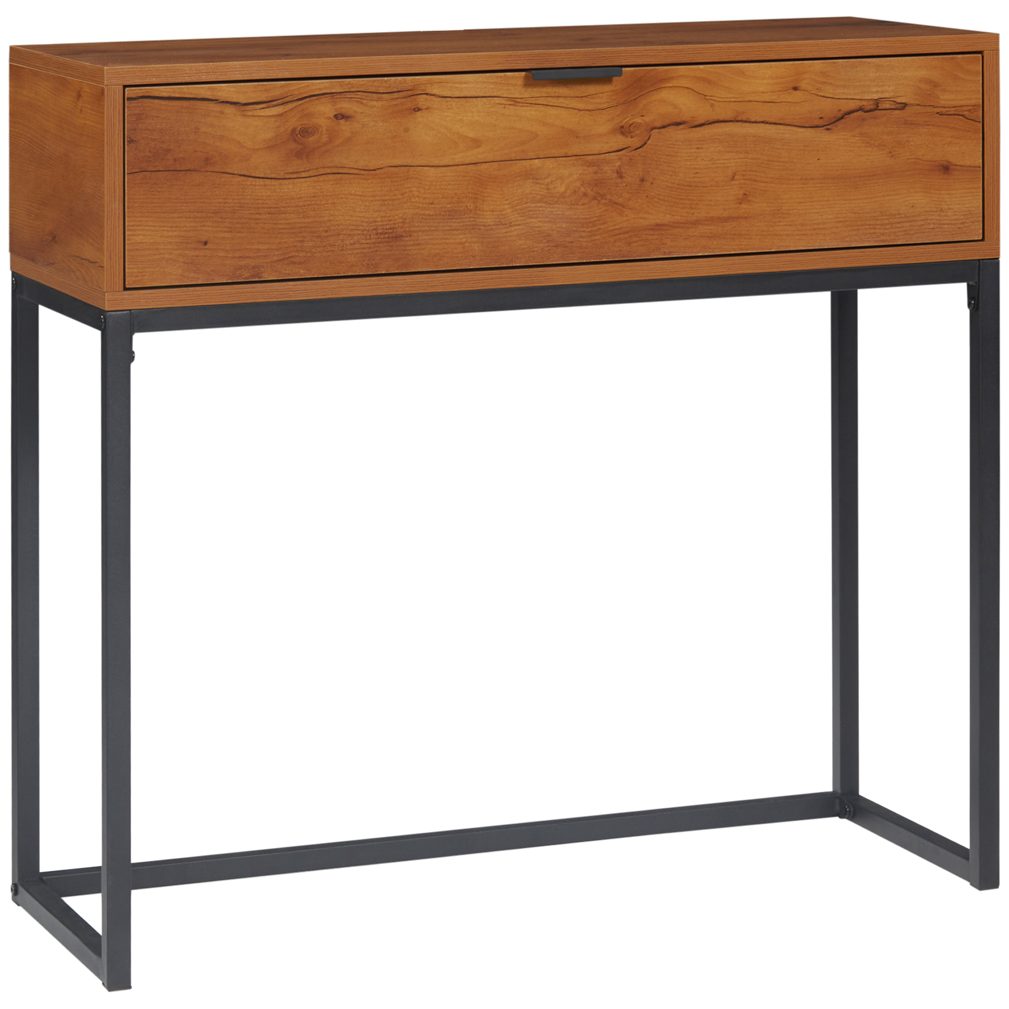Konsolentisch im Industriedesign, Beistelltisch, Sideboard, 1 Schublade, Braun + Schwarz Konsolentisch im Industriedesign, Beistelltisch, Sideboard, 1 Schublade, Braun + Schwarz