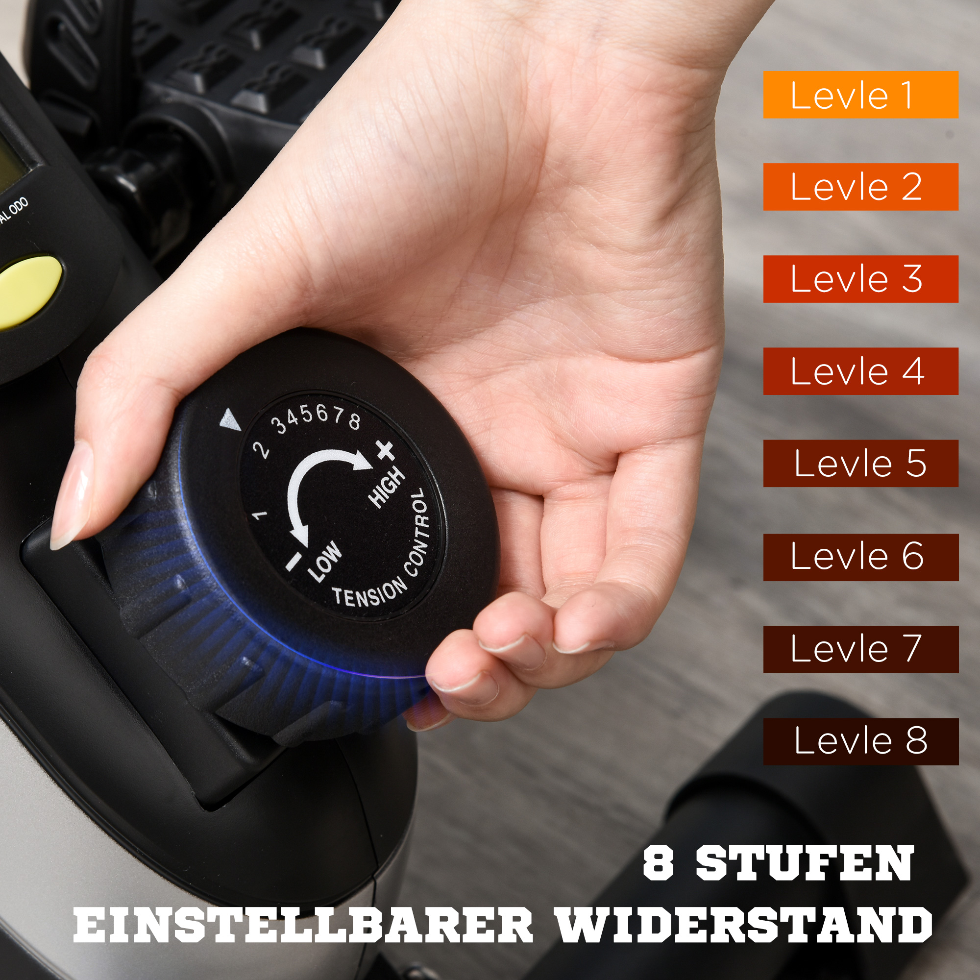 Mini Heimtrainer Pedaltrainer für Beintraining Pedal-Trainer mit Befestigungsgurt Anti-rutschmatte