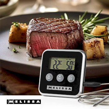 Fleischthermometer | bis zu 250°C | Alarm Timer | LCD Display