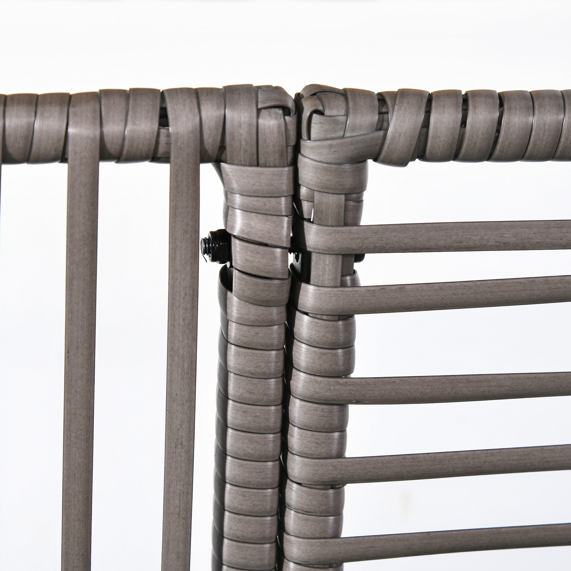 Blumenkasten mit Spalier, wetterfest, Polyrattan, 103 x 29 x 103 cm, Grau