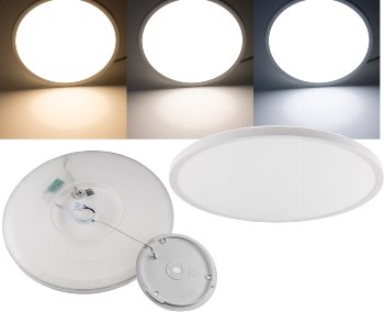 LED Deckenleuchte "Santano CCT 42" IP54, Ø 42cm, 24W, CCT 3000-6000k LED Deckenleuchte "Santano CCT 42" IP54, Ø 42cm, 24W, CCT 3000-6000k