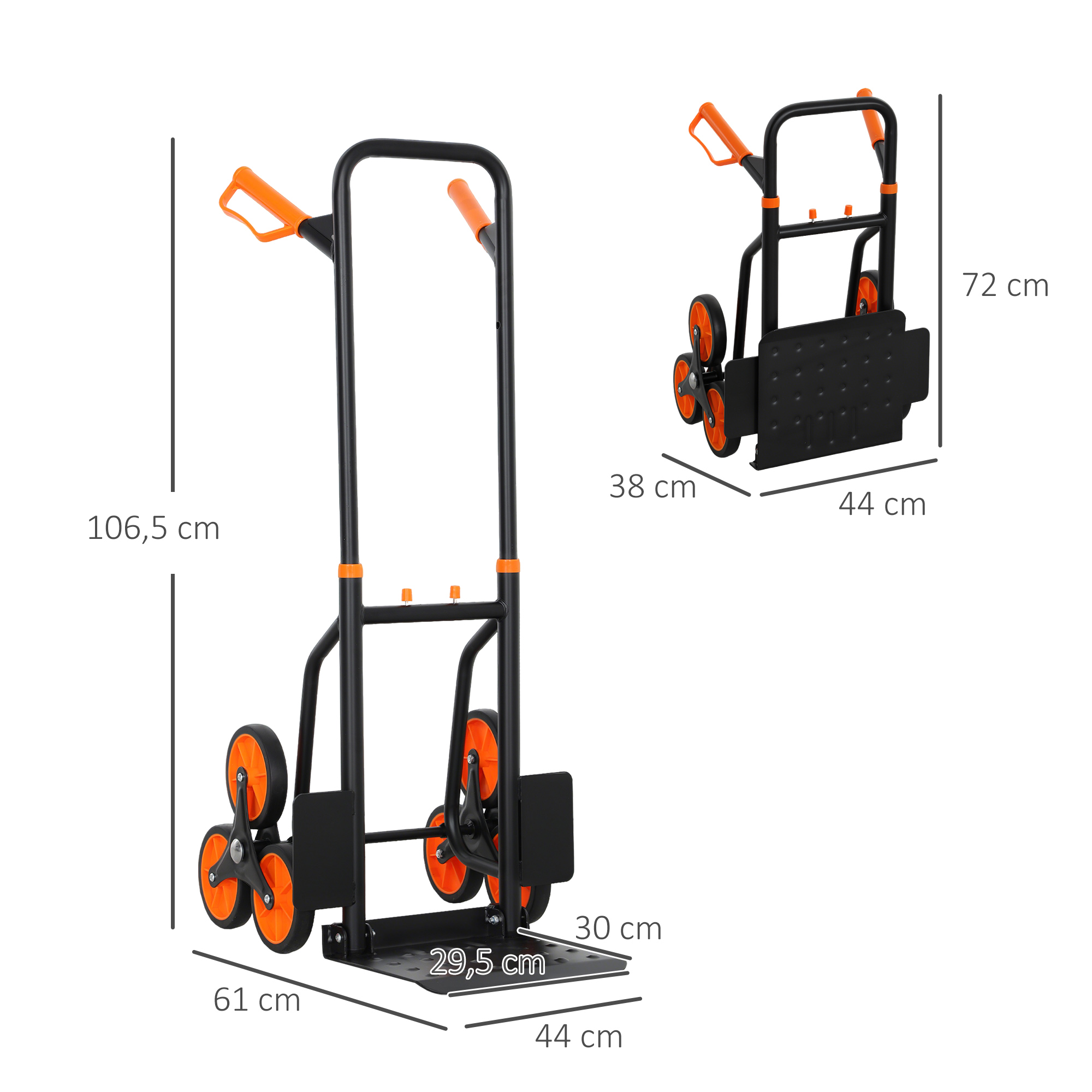 Treppensteiger Sackkarre klappbar Transportkarre mit Stahlrahmen max. 120kg